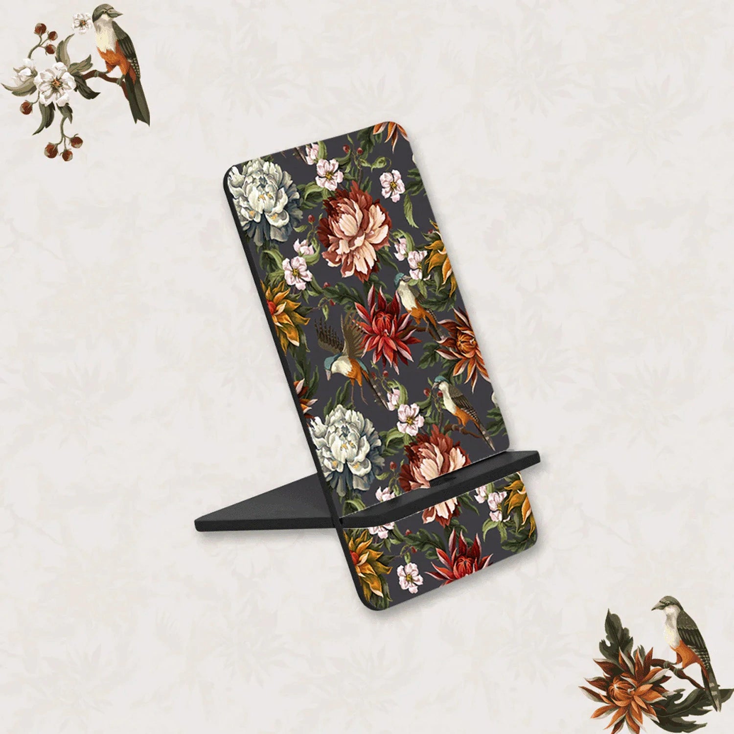 Autumn Flowers Interlocking Cell Phone Stands for Desk