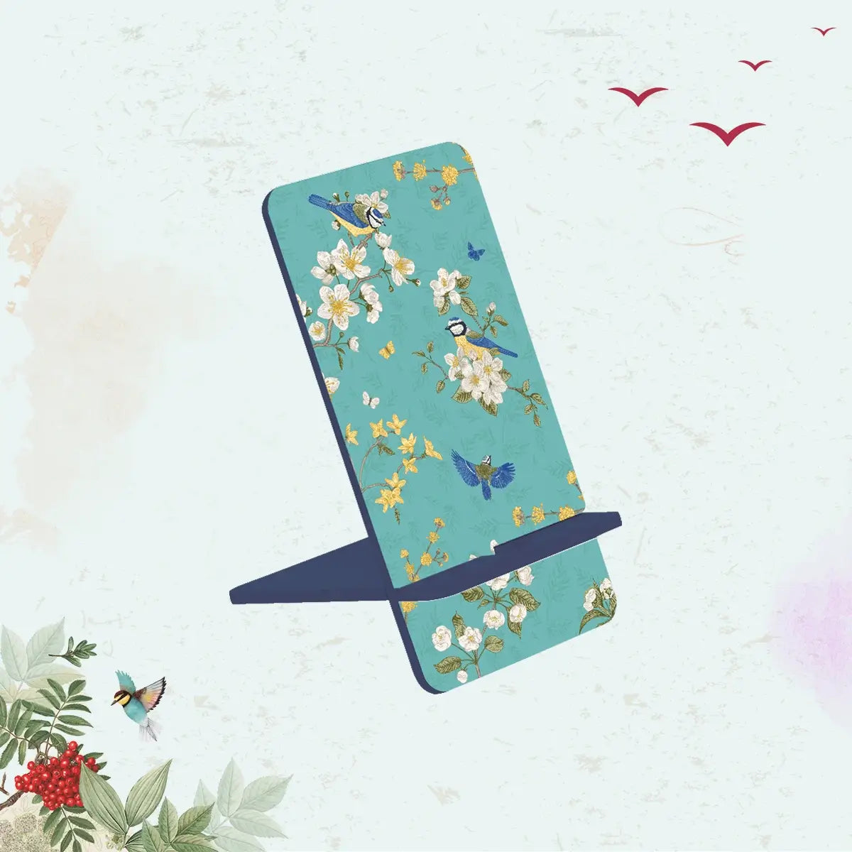 Birds in Paradise Interlocking Cell Phone Stands for Desk