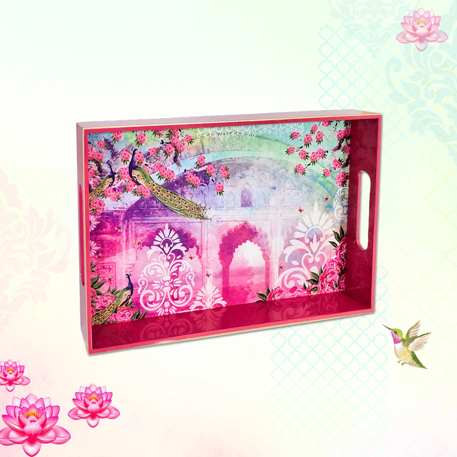 Your Signature Style ~ Handcrafted Enchanted Mornings Serving Trays 12x8 Inch