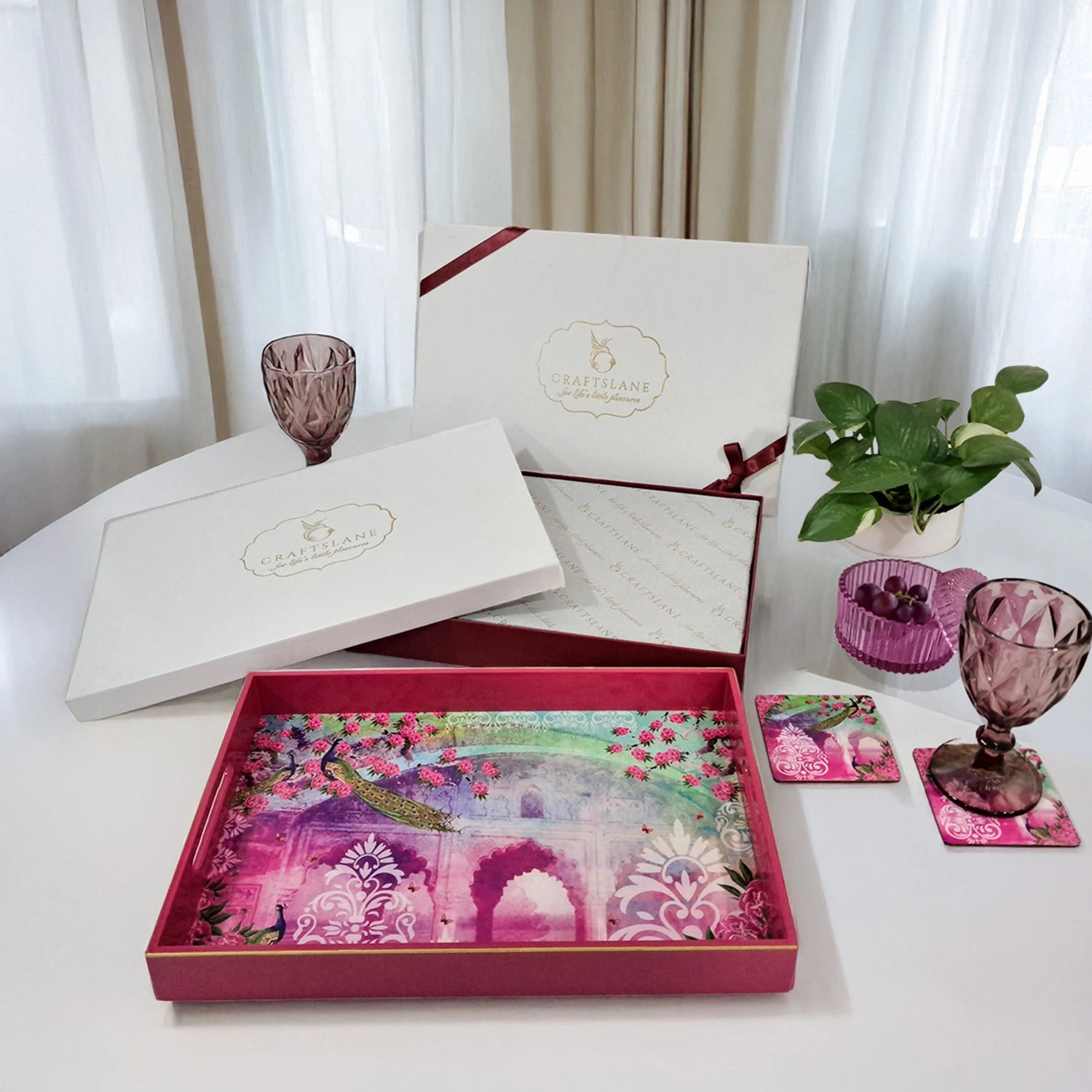 Your Signature Style ~ Handcrafted Enchanted Mornings Serving Trays 12x8 Inch