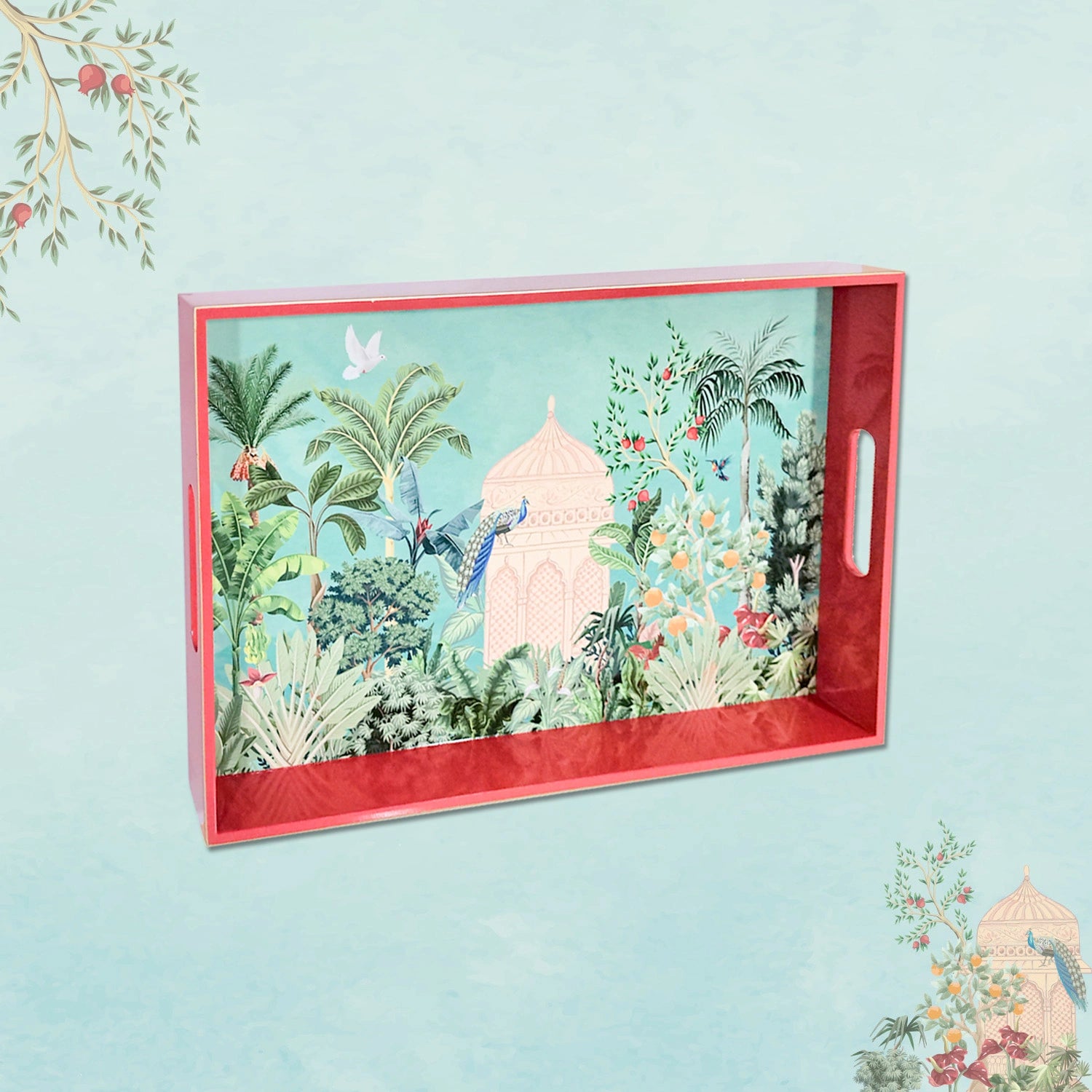 Your Signature Style ~ Handcrafted Fruity Paradise Serving Trays 12x8 Inch