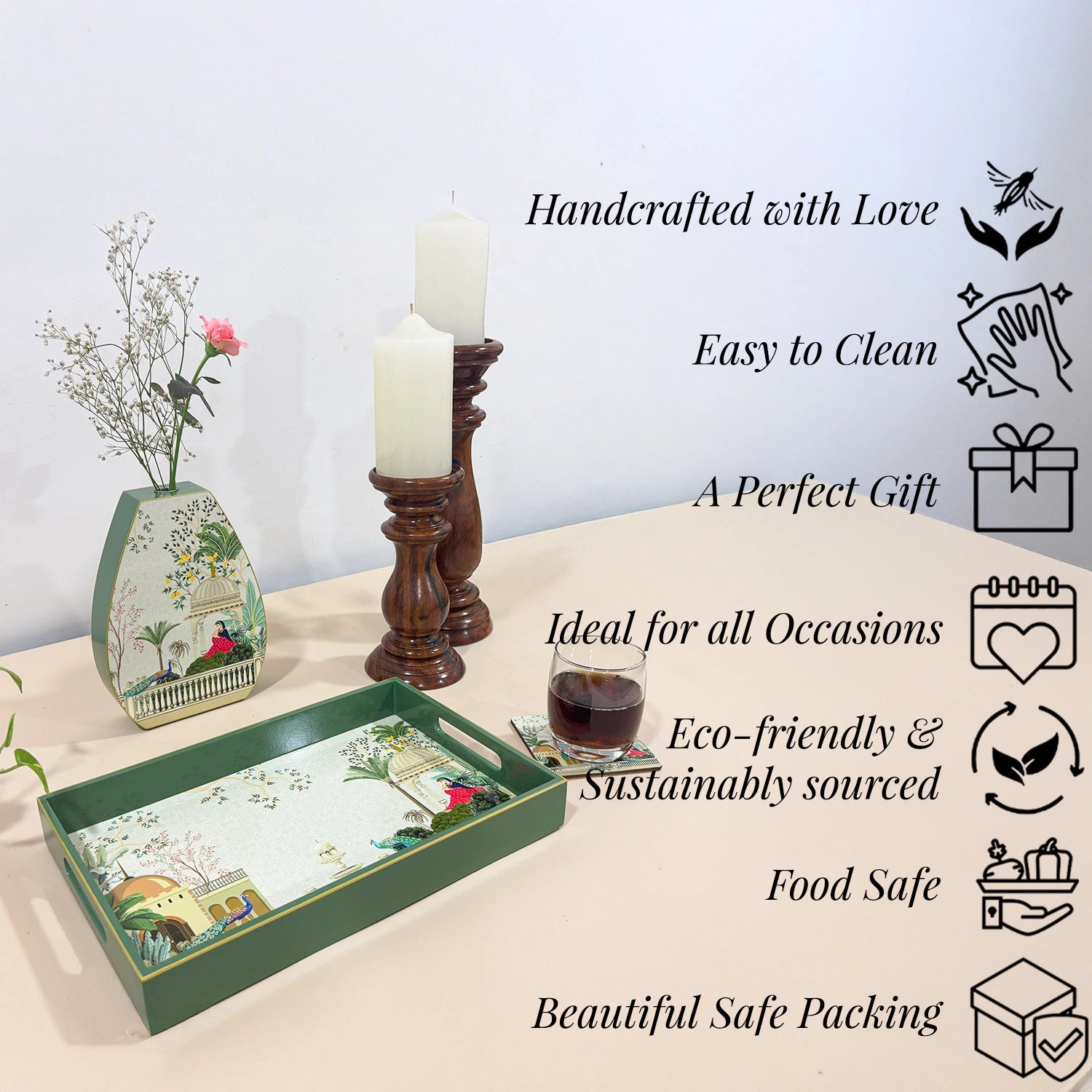 Your Signature Style ~ Handcrafted Garden Princess Serving Trays 12x8 Inch