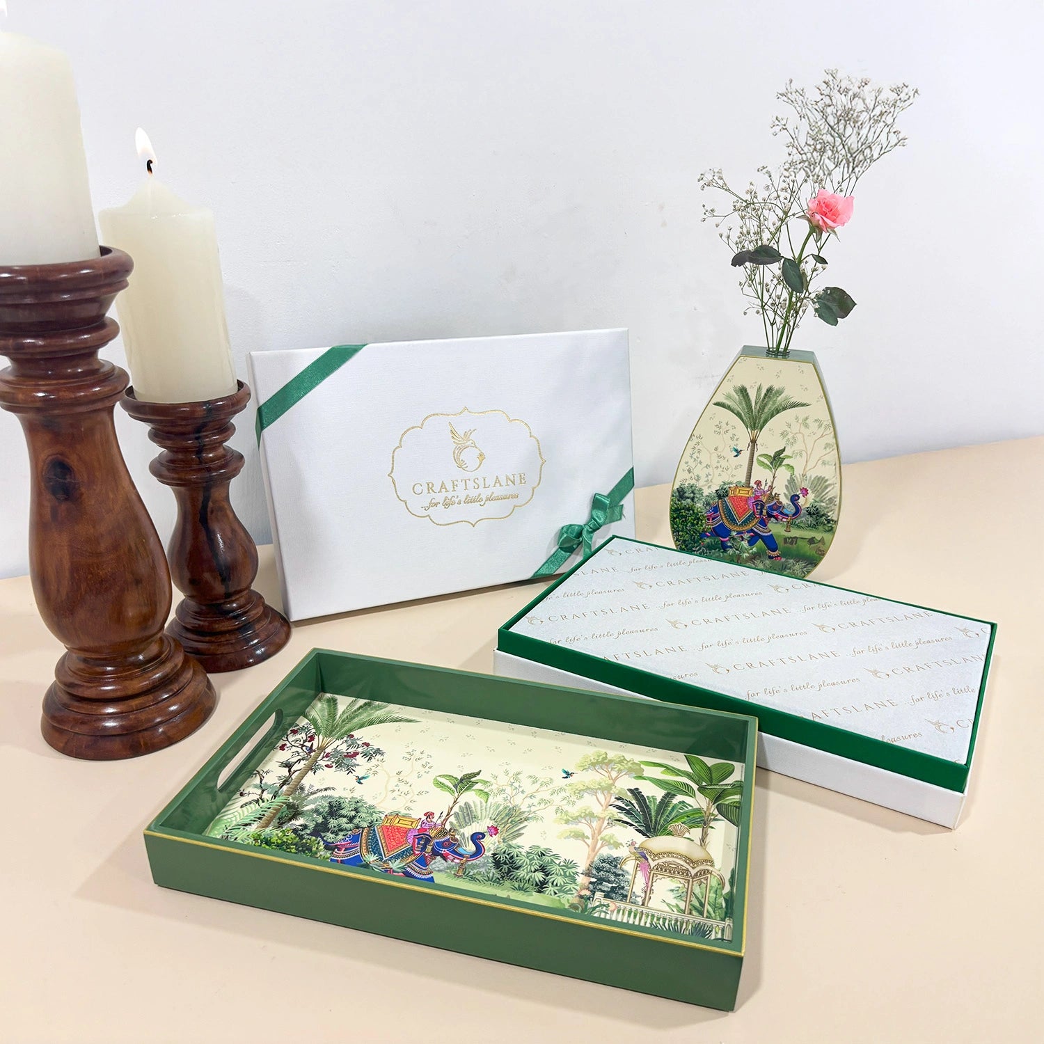 Your Signature Style ~ Handcrafted Majestic Tranquility Serving Trays 12x8 Inch