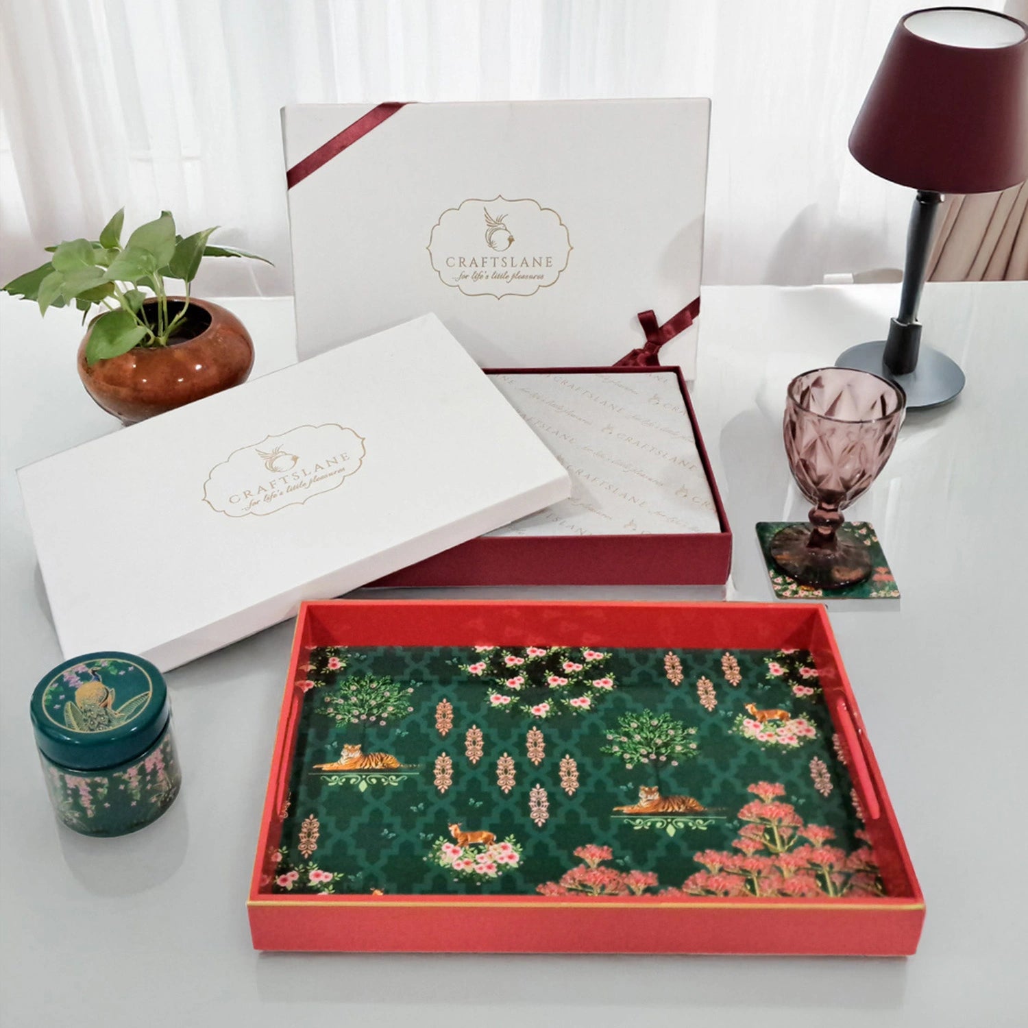 Your Signature Style ~ Handcrafted Magnificent Nature Serving Trays 12x8 Inch