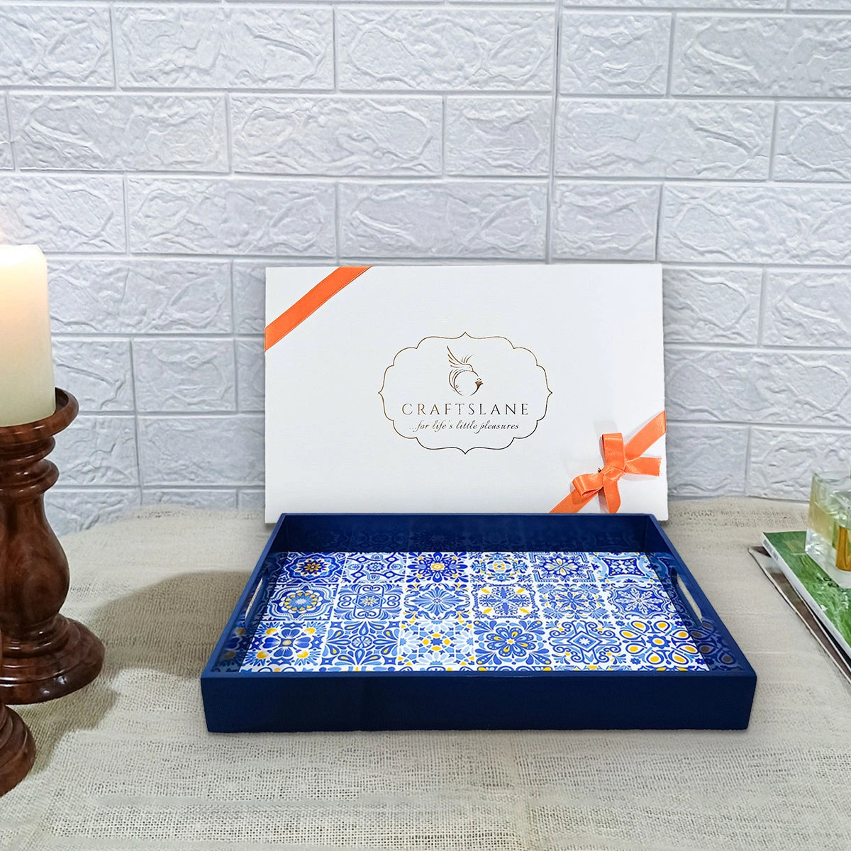 Your Signature Style ~ Handcrafted Portuguese Blue Tiles Serving Trays