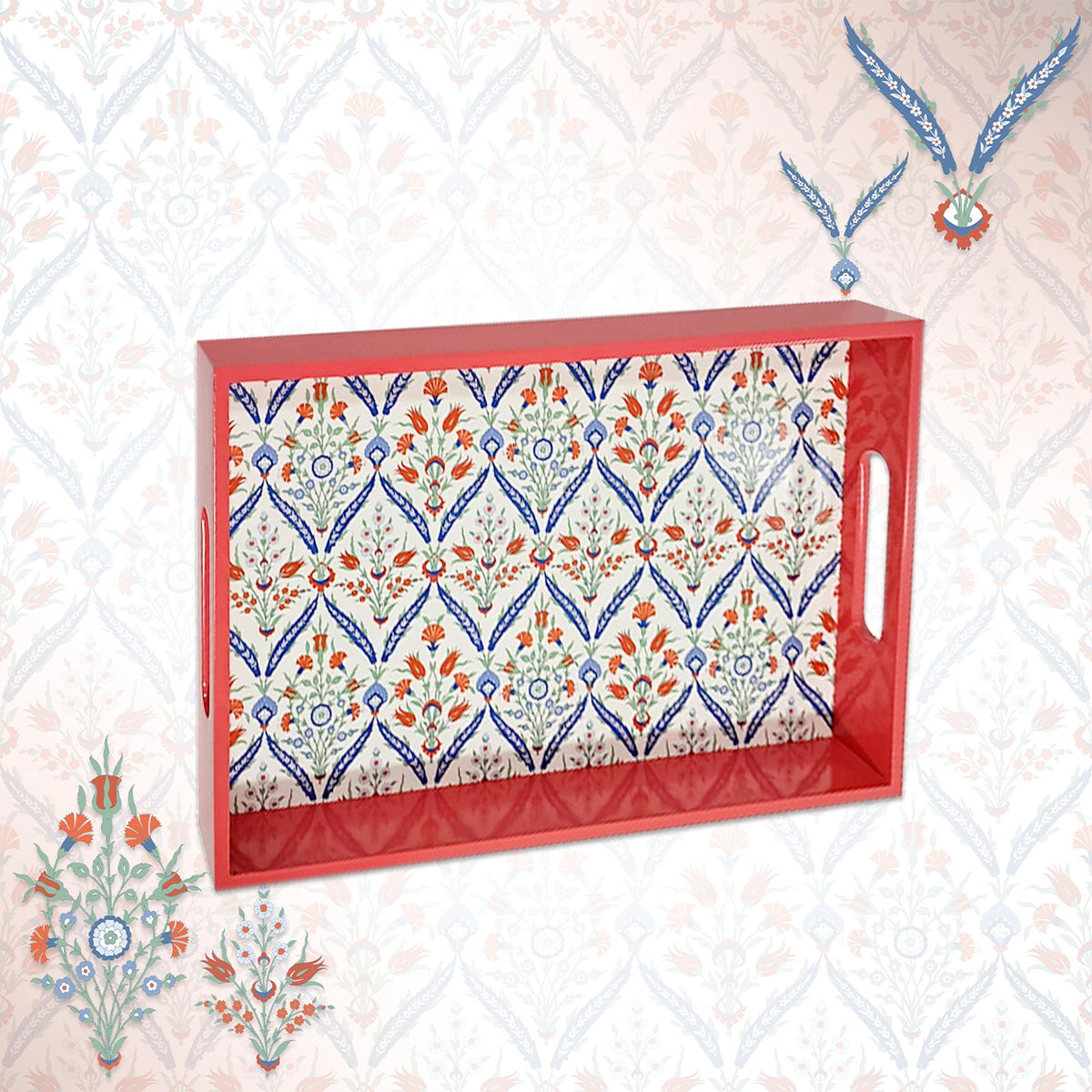 Your Signature Style ~ Handcrafted Turkish Flowers Serving Trays