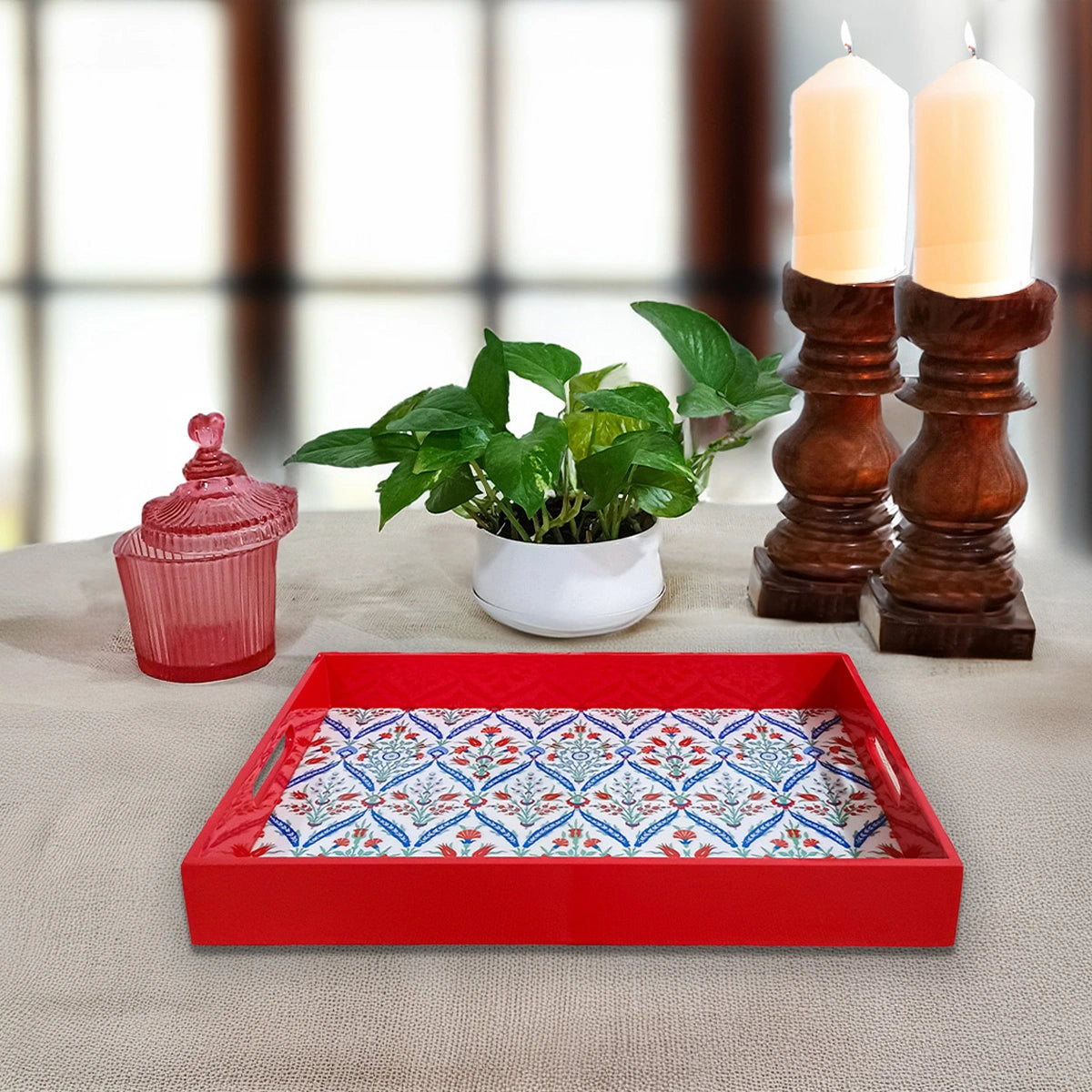 Your Signature Style ~ Handcrafted Turkish Flowers Serving Trays
