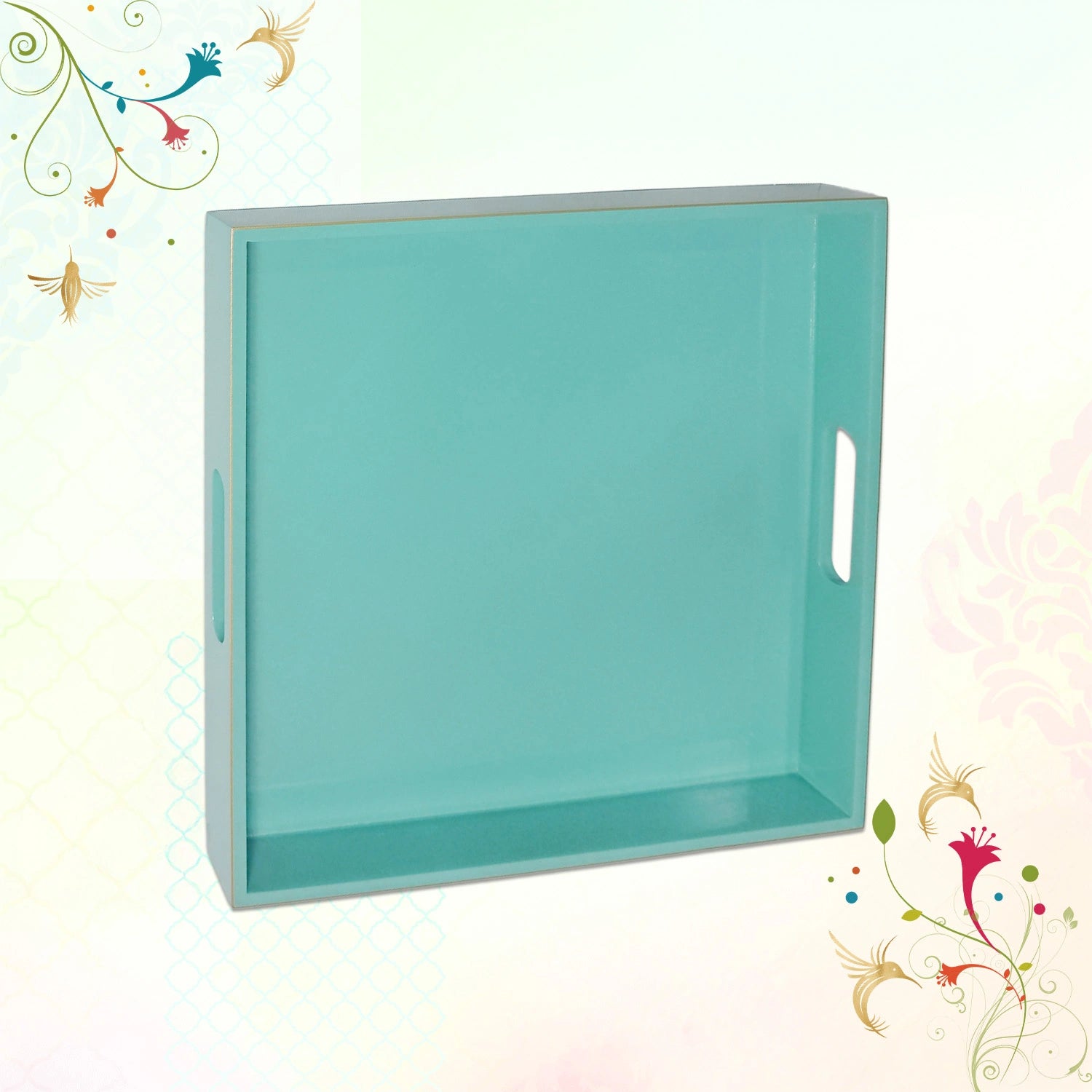 Classic Handcrafted Solid Tiffany Wooden Serving Trays