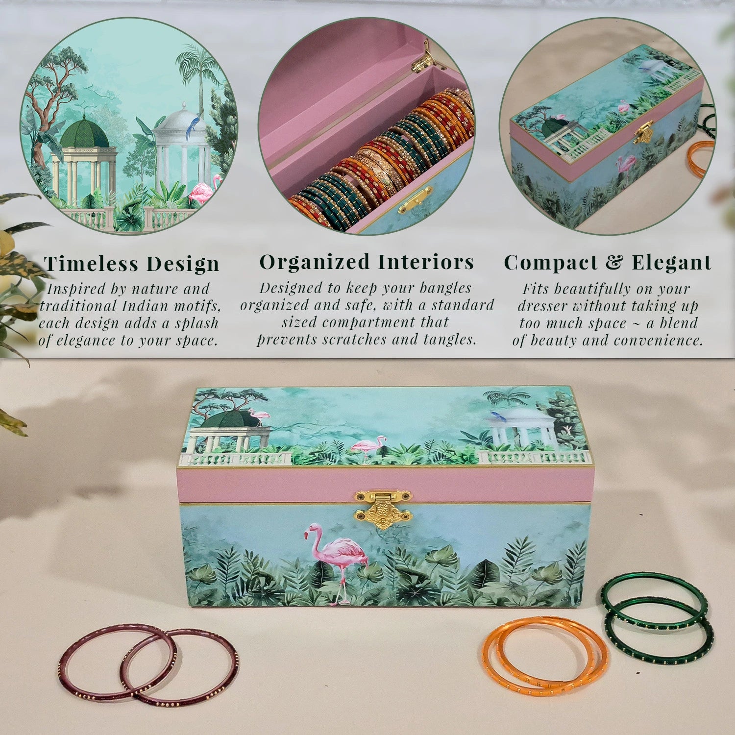 Flamingo Whispers Bangle Box