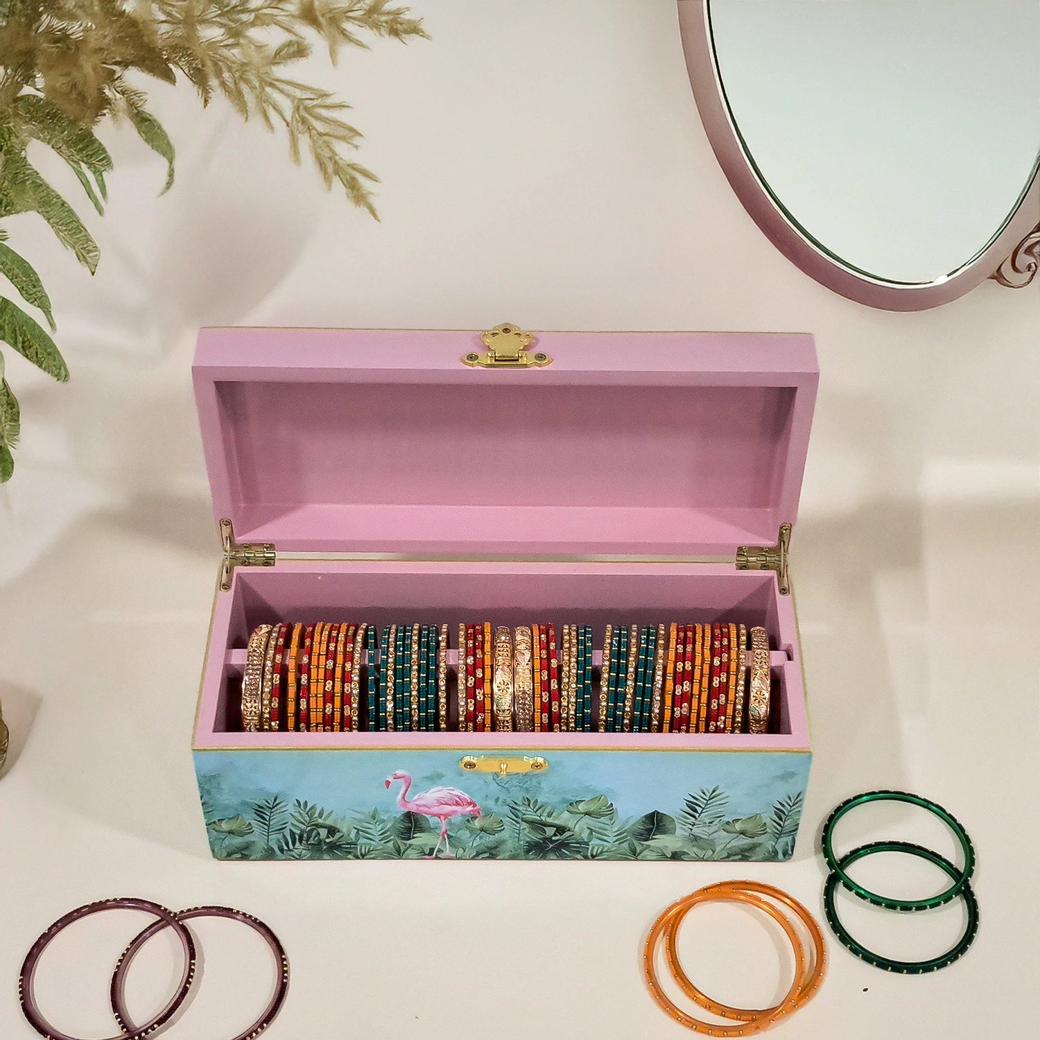 Flamingo Whispers Bangle Box