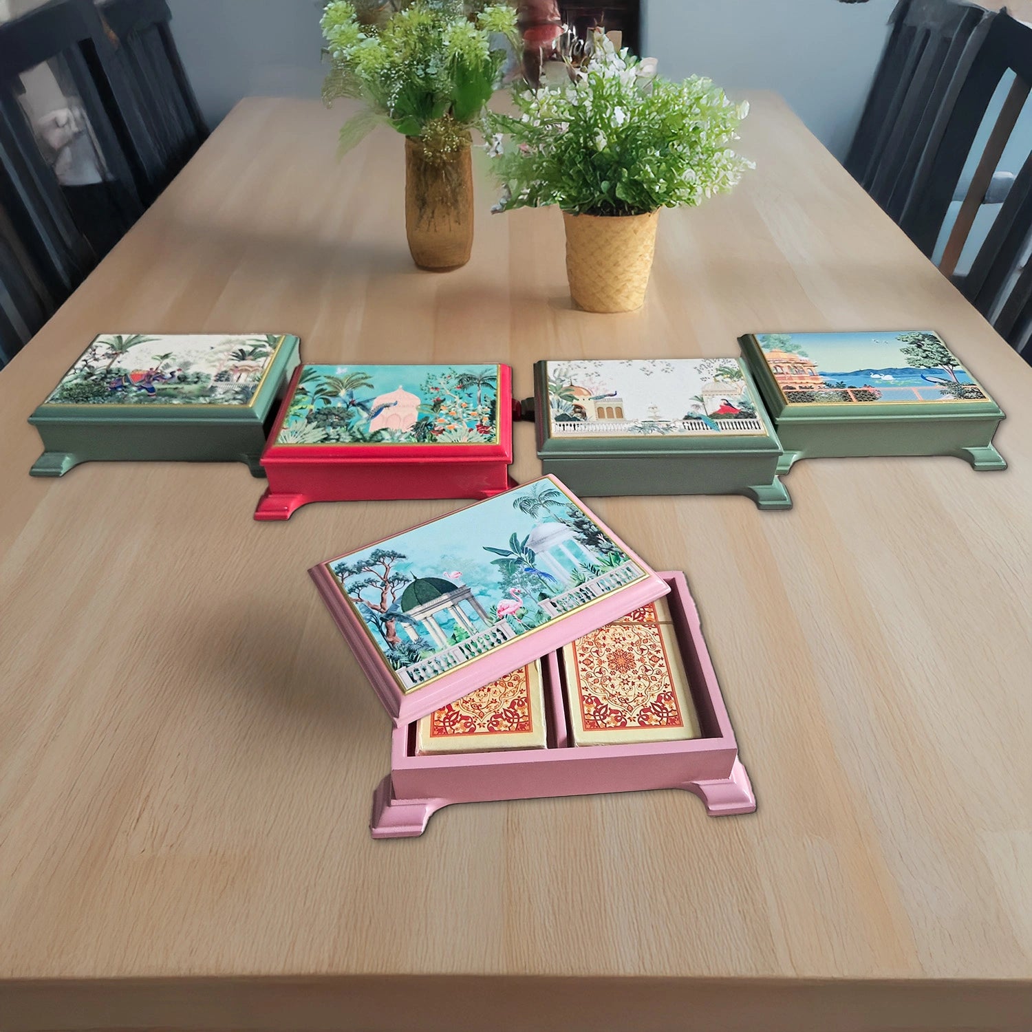 Flamingo Whispers Signature Playing Cards Box with 2 Decks of Cards