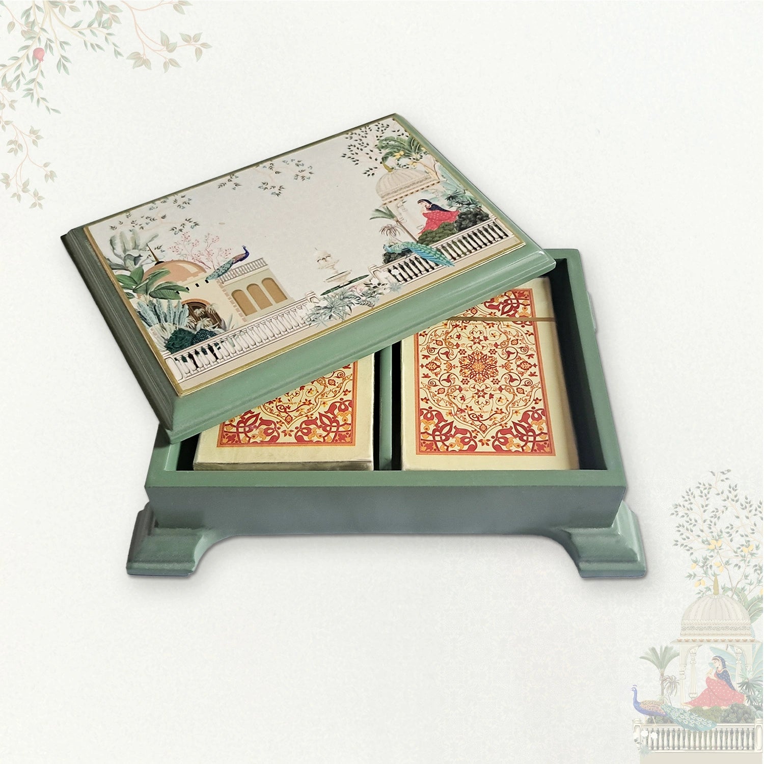 Garden Princess Signature Playing Cards Box with 2 Decks of Cards