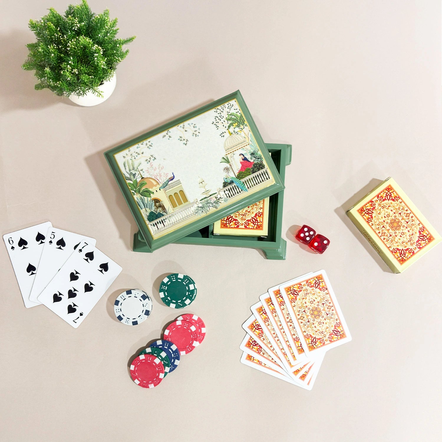 Garden Princess Signature Playing Cards Box with 2 Decks of Cards