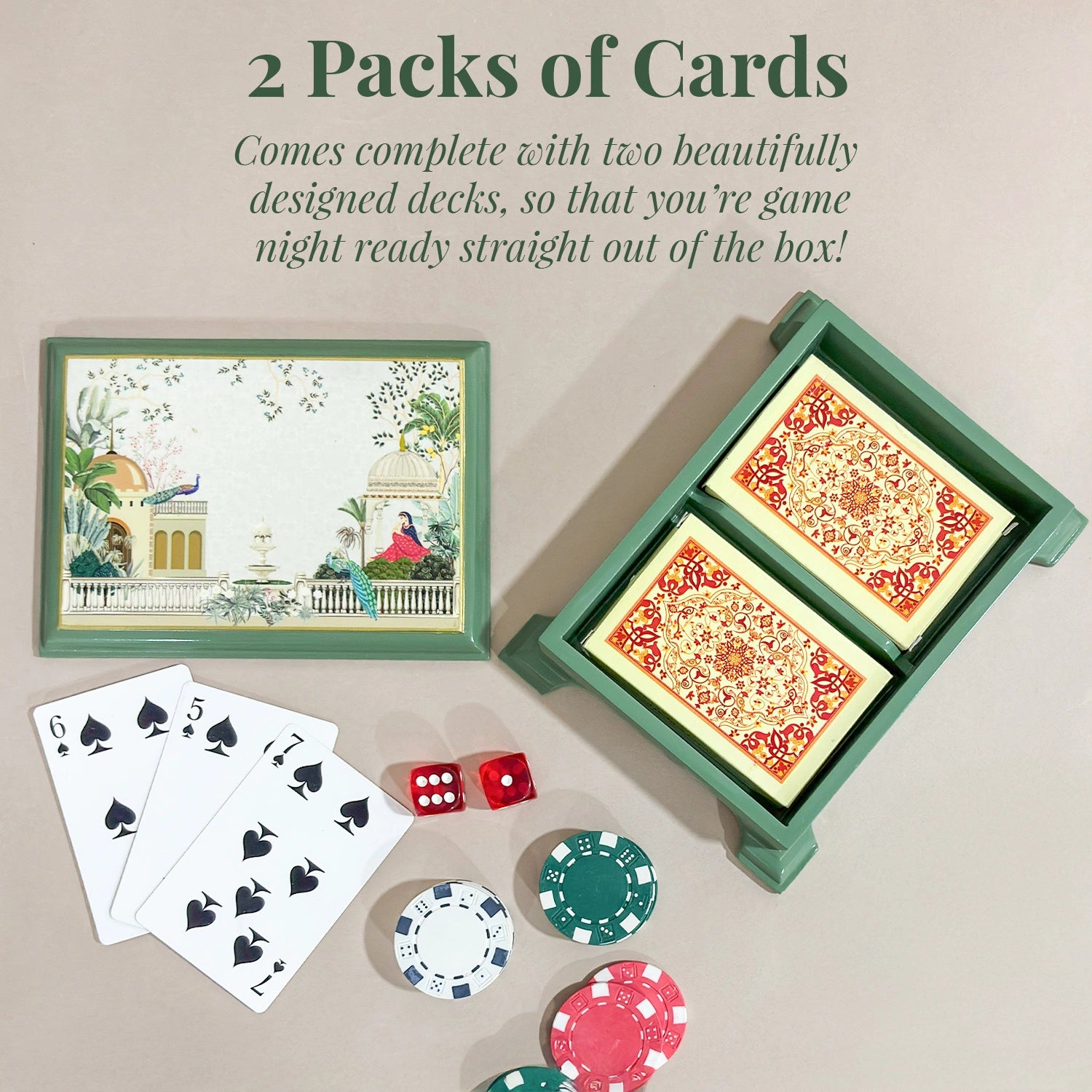 Garden Princess Signature Playing Cards Box with 2 Decks of Cards