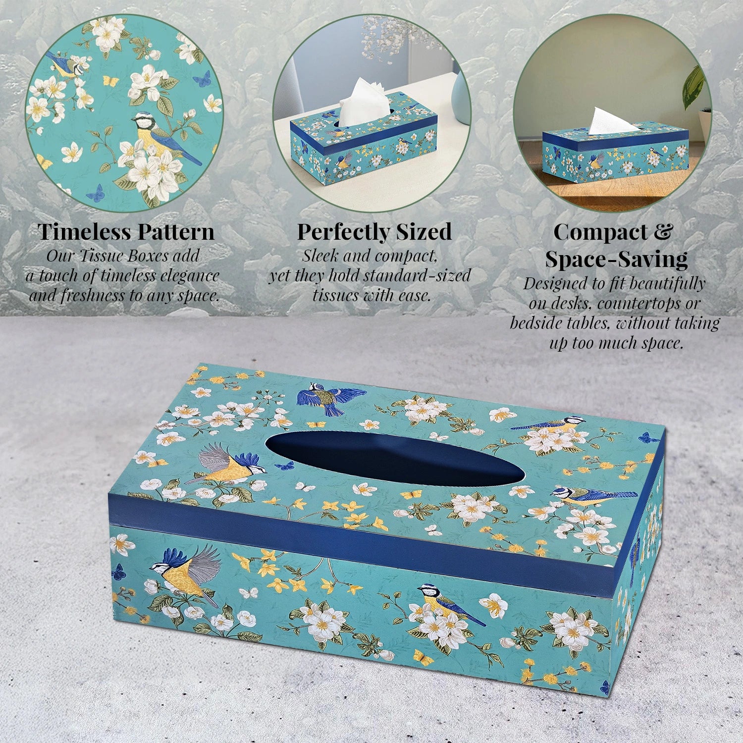 Birds in Paradise Handcrafted Tissue Box Holders