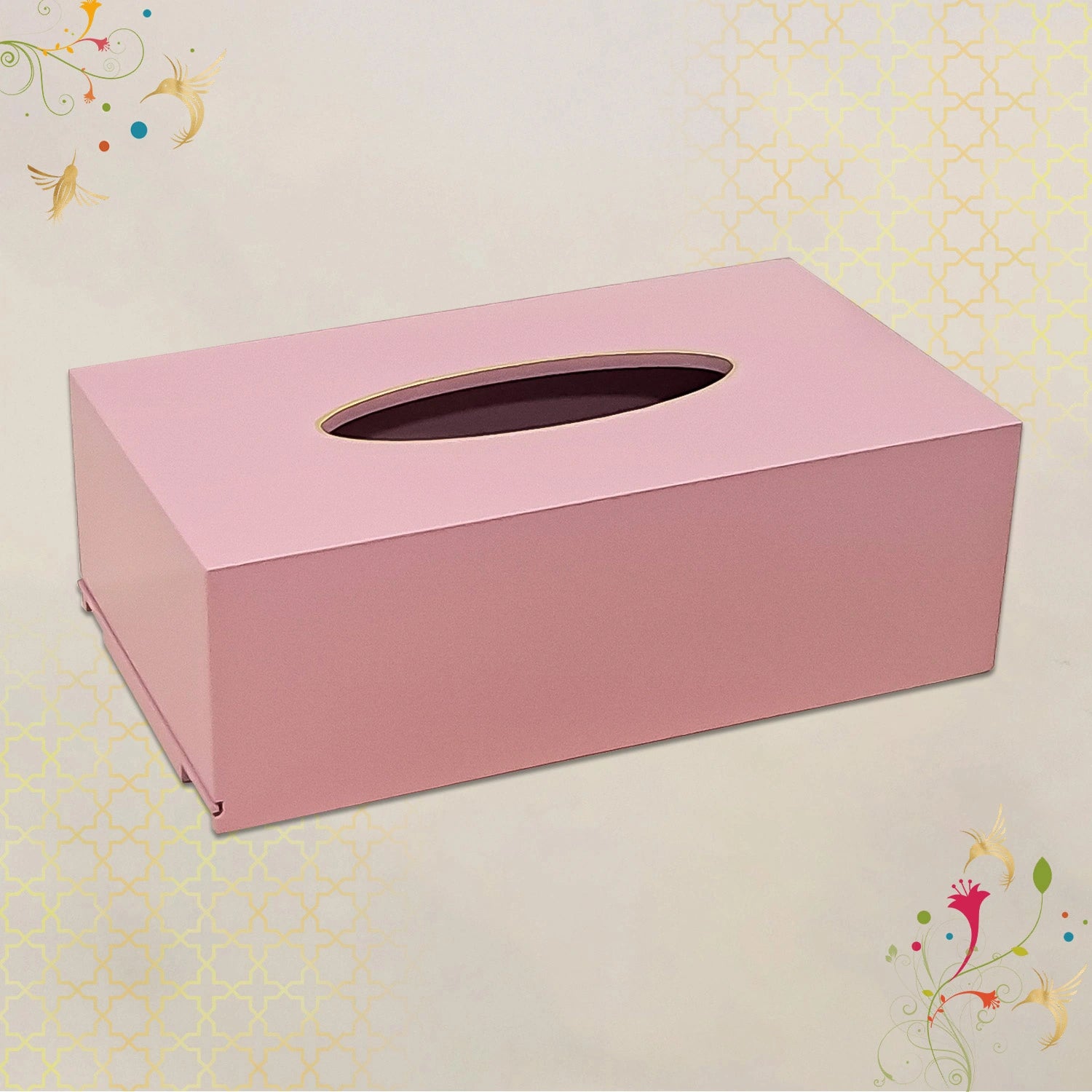 Baby Pink Solid Color Handcrafted Face Tissues Holder