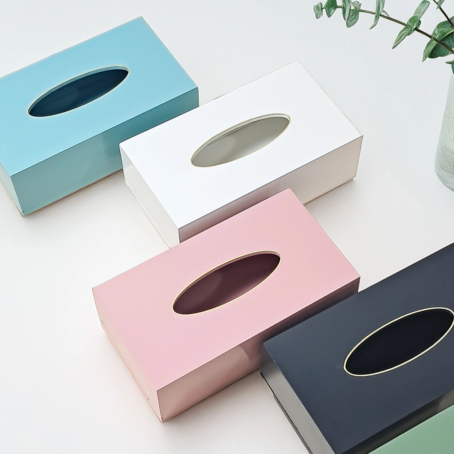 Baby Pink Solid Color Handcrafted Face Tissues Holder