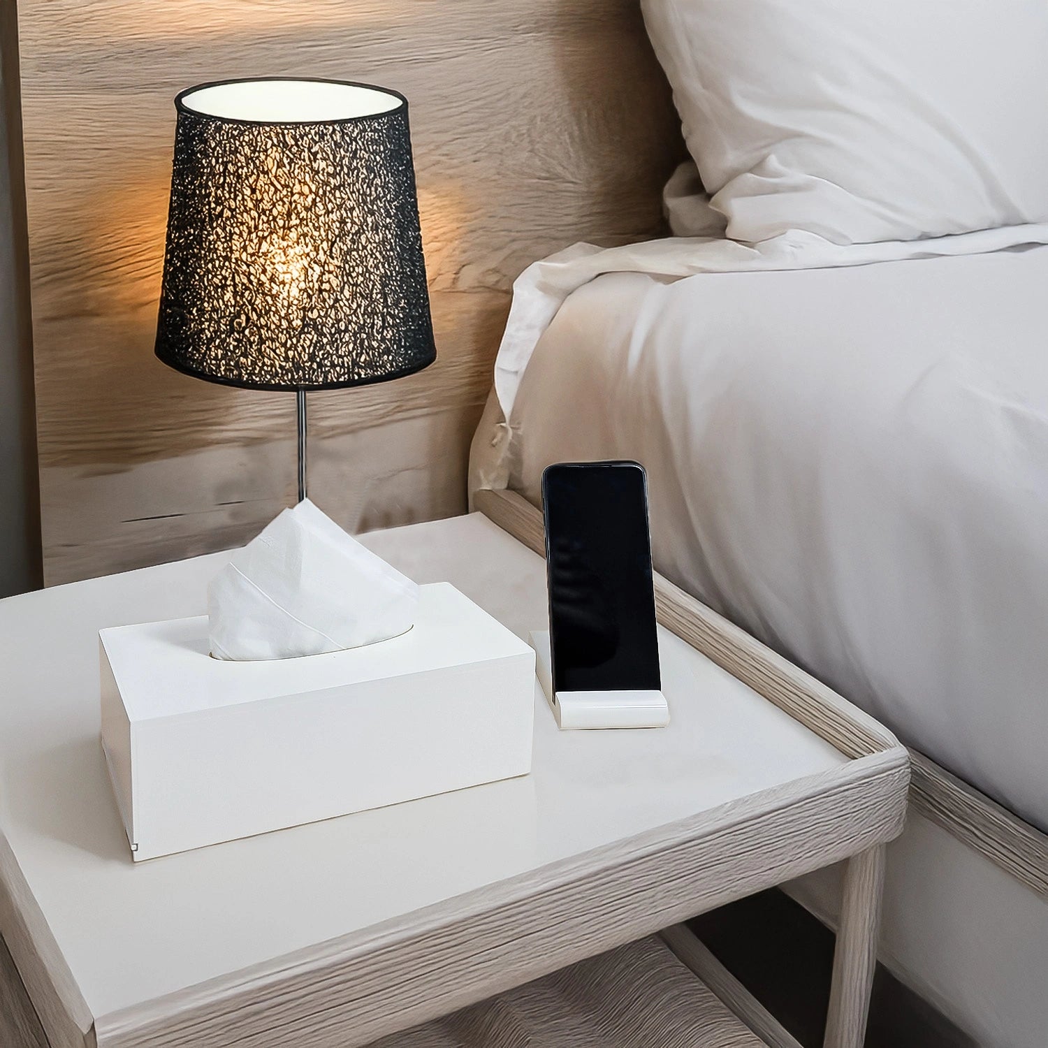 Eggshell Solid Color Handcrafted Face Tissues Holder