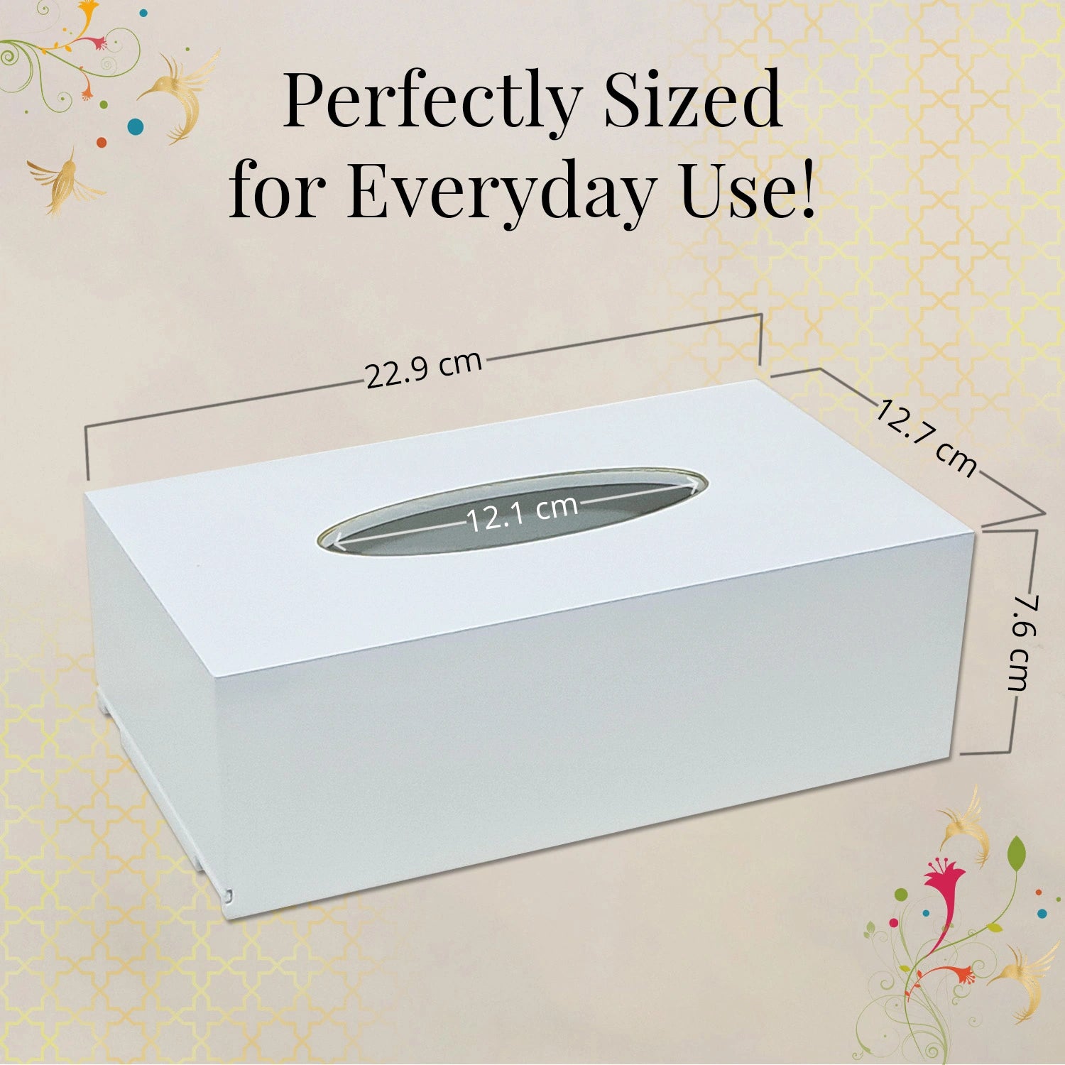 Eggshell Solid Color Handcrafted Face Tissues Holder