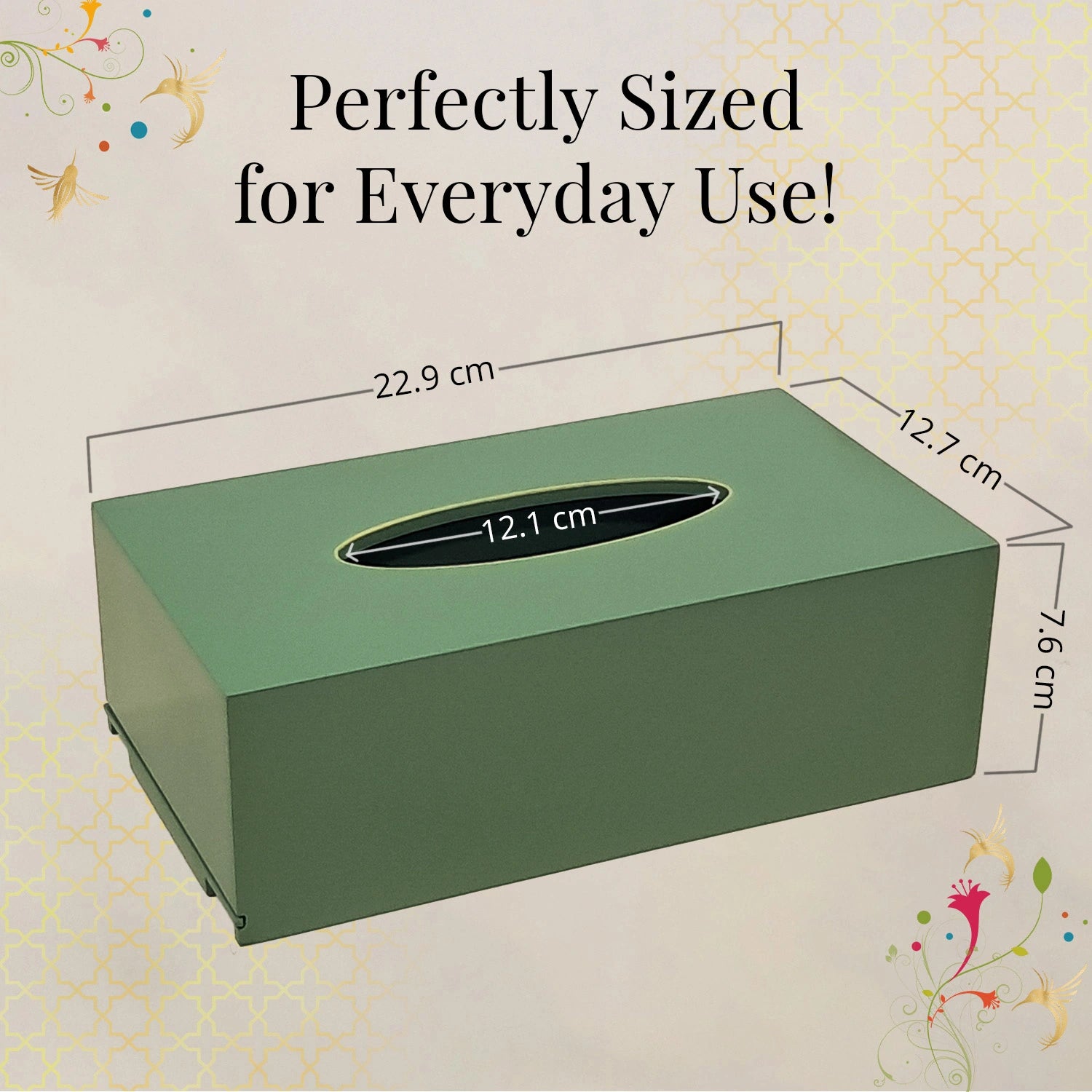 Sage Solid Color Handcrafted Face Tissues Holder