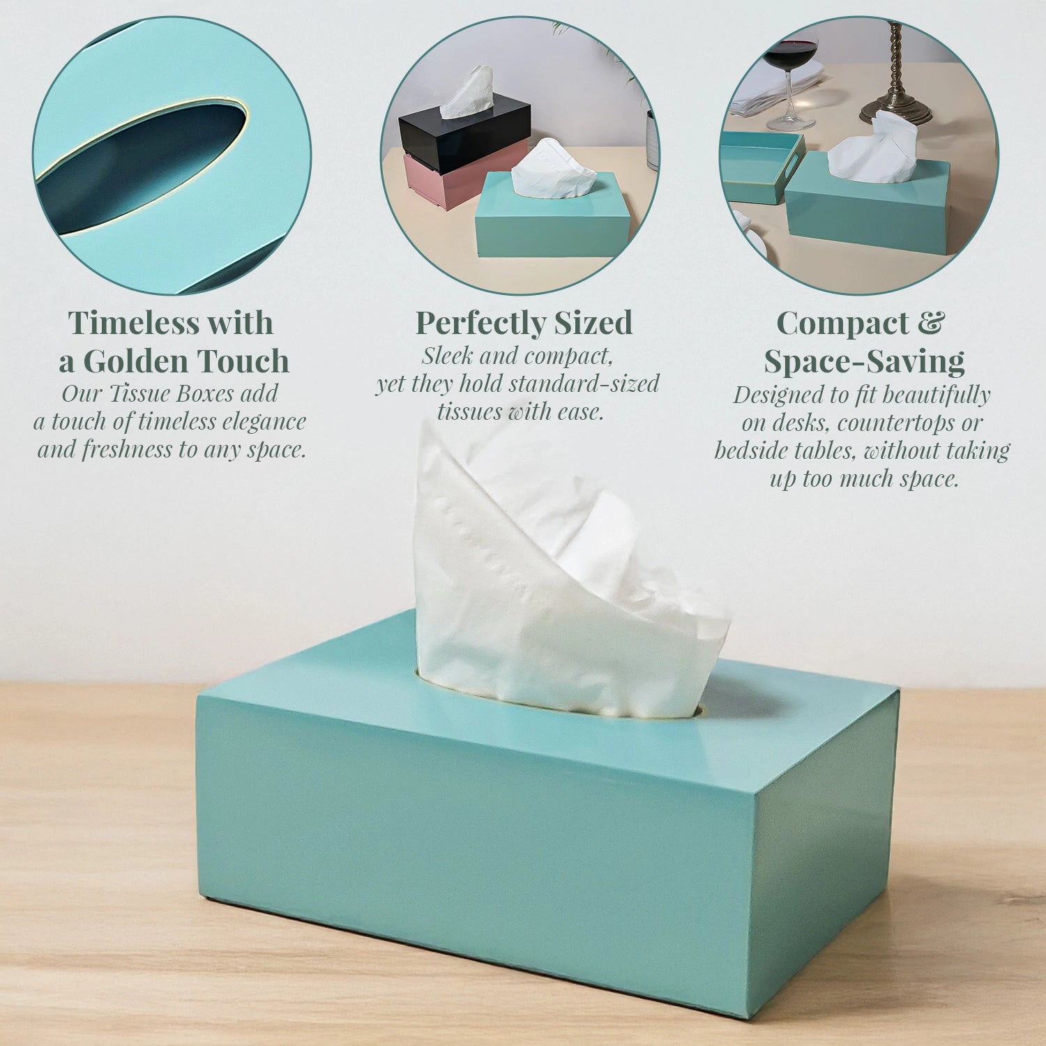Tiffany Solid Color Handcrafted Face Tissues Holder