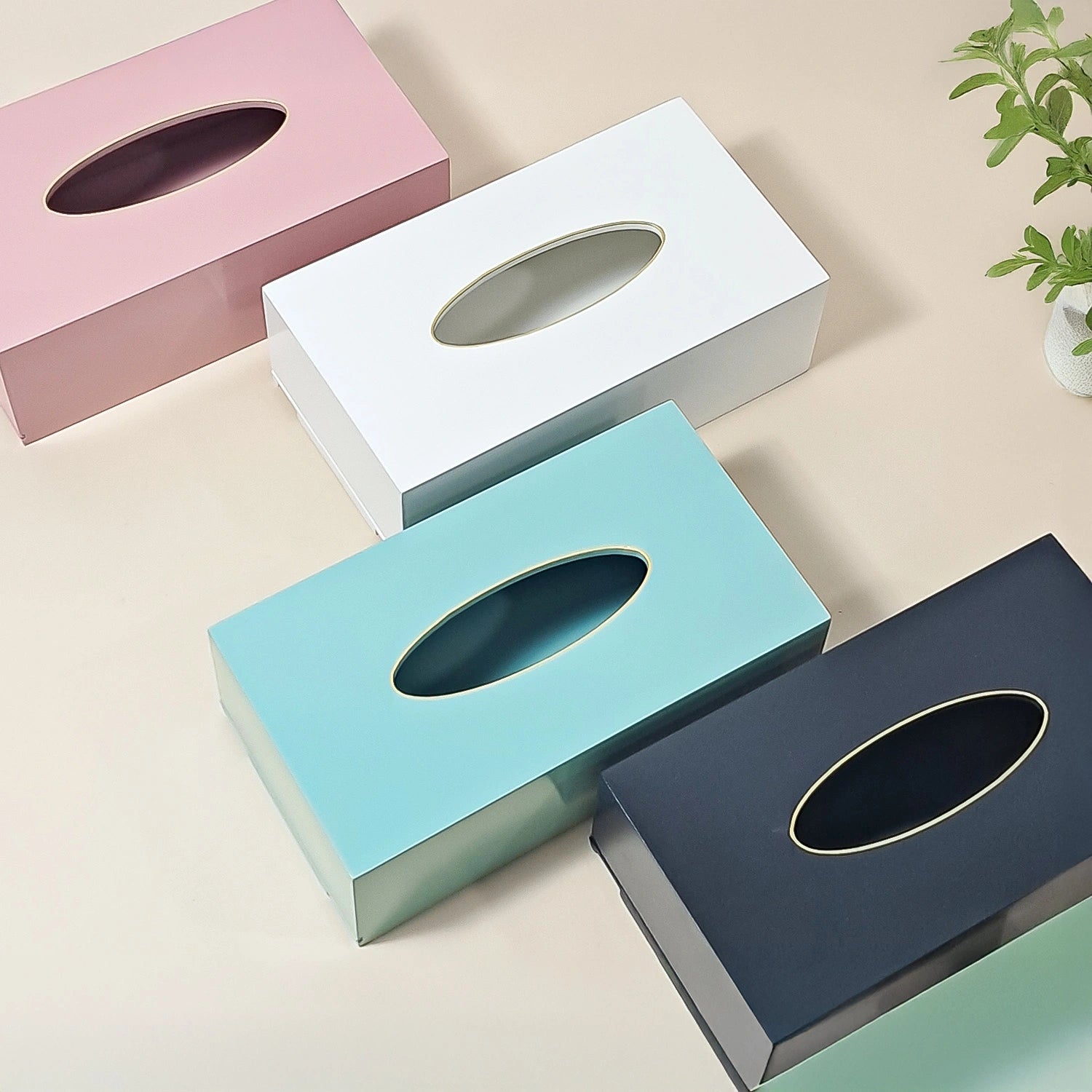 Tiffany Solid Color Handcrafted Face Tissues Holder