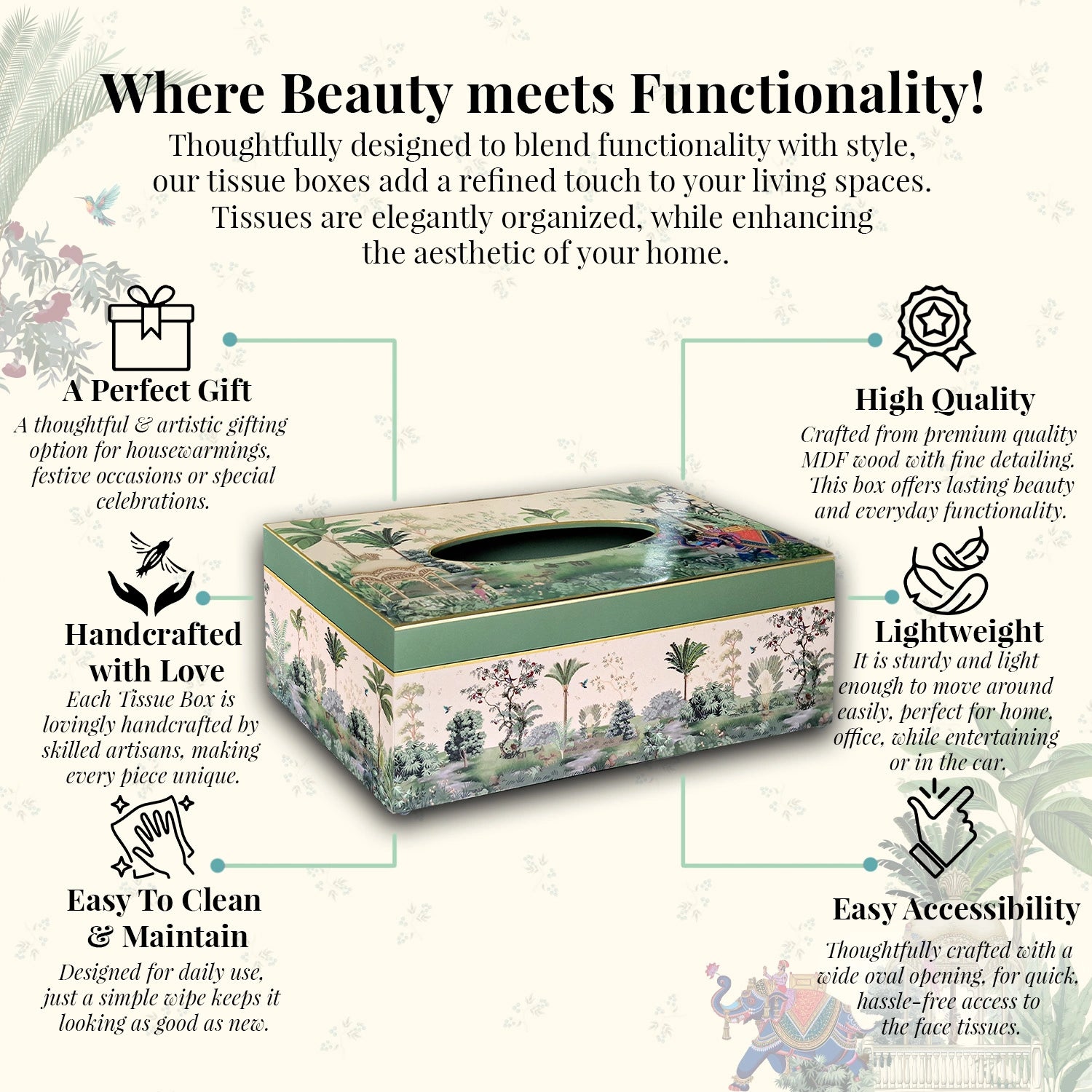 Majestic Tranquility Handcrafted Tissue Box Holders