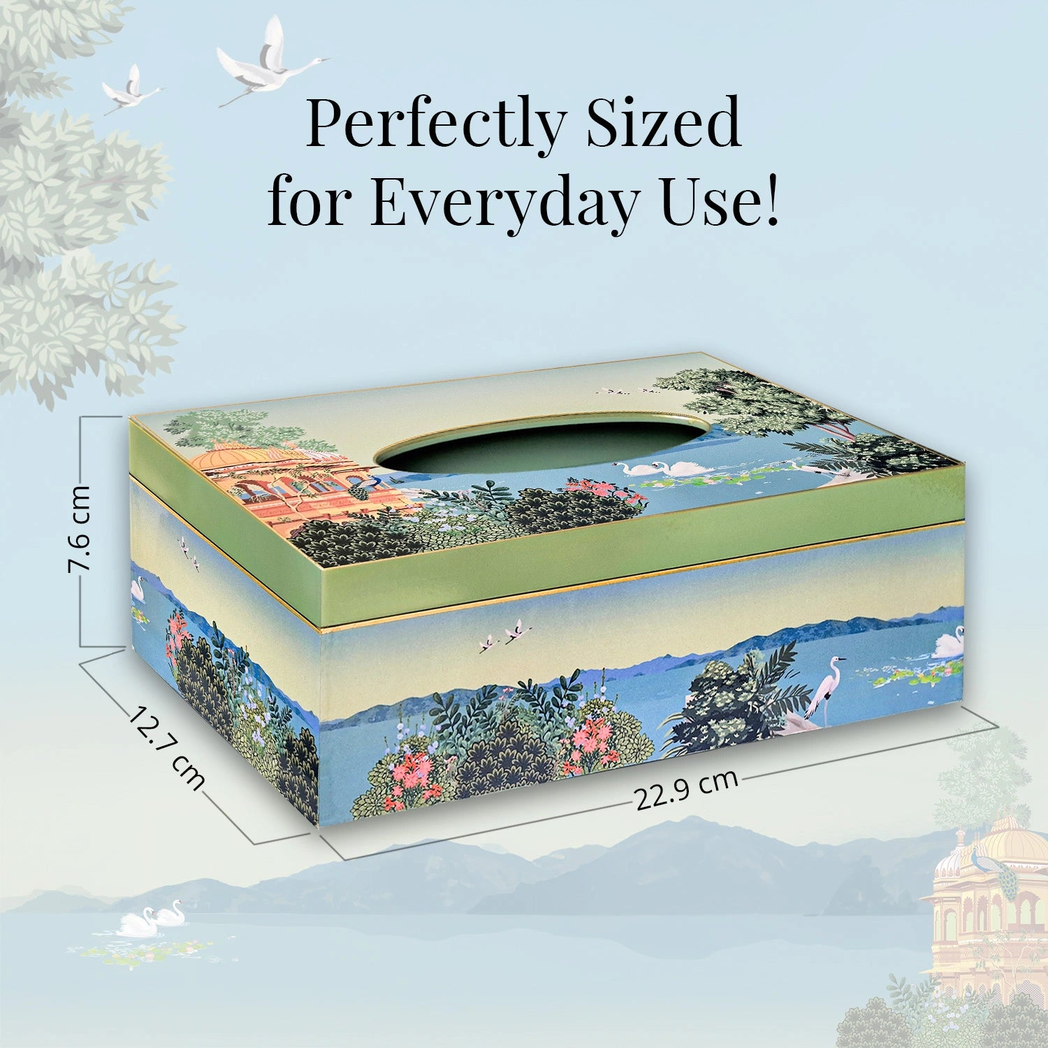 Swan Serenade Handcrafted Tissue Box Holders