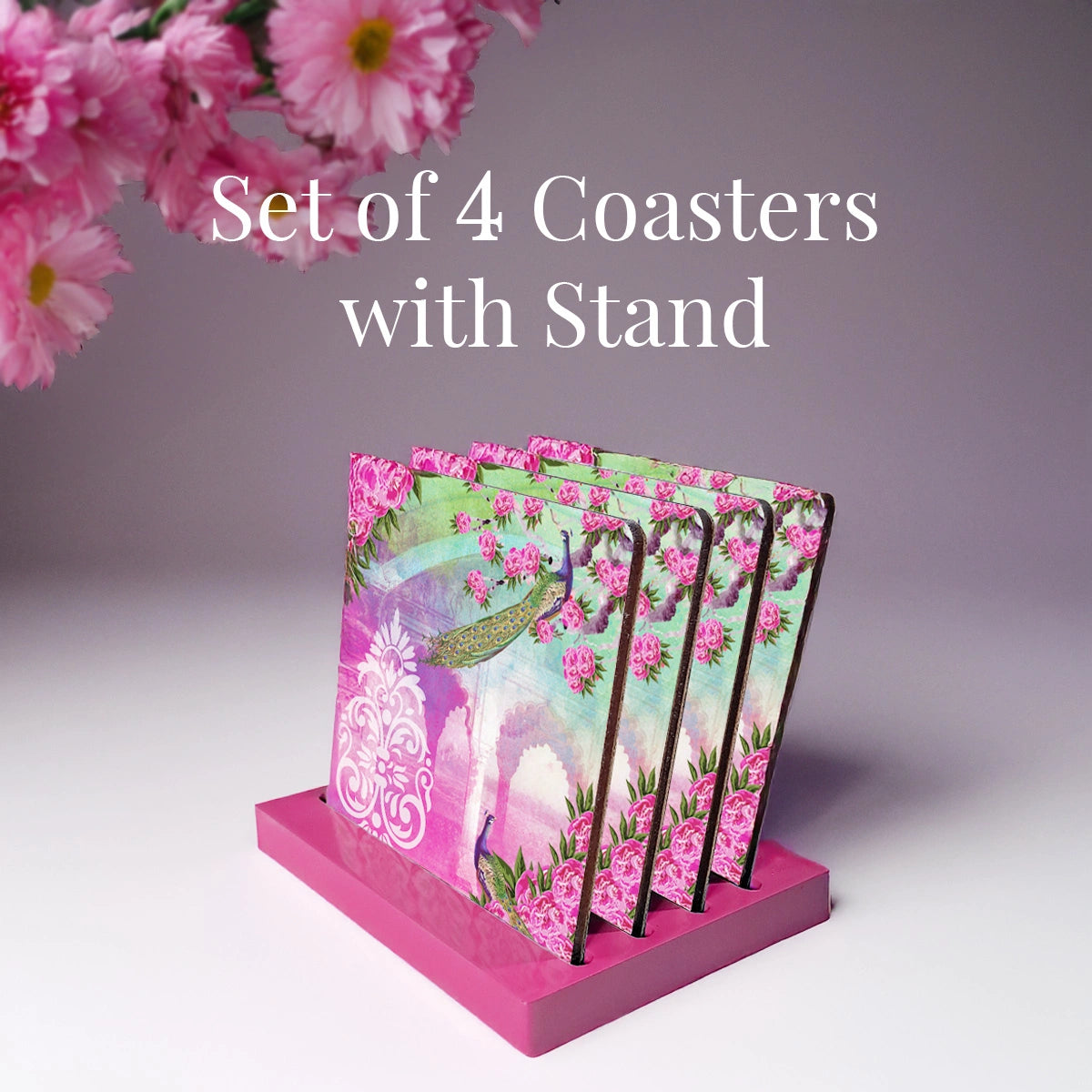 Enchanted Mornings Coasters | Set of 4 with Stand