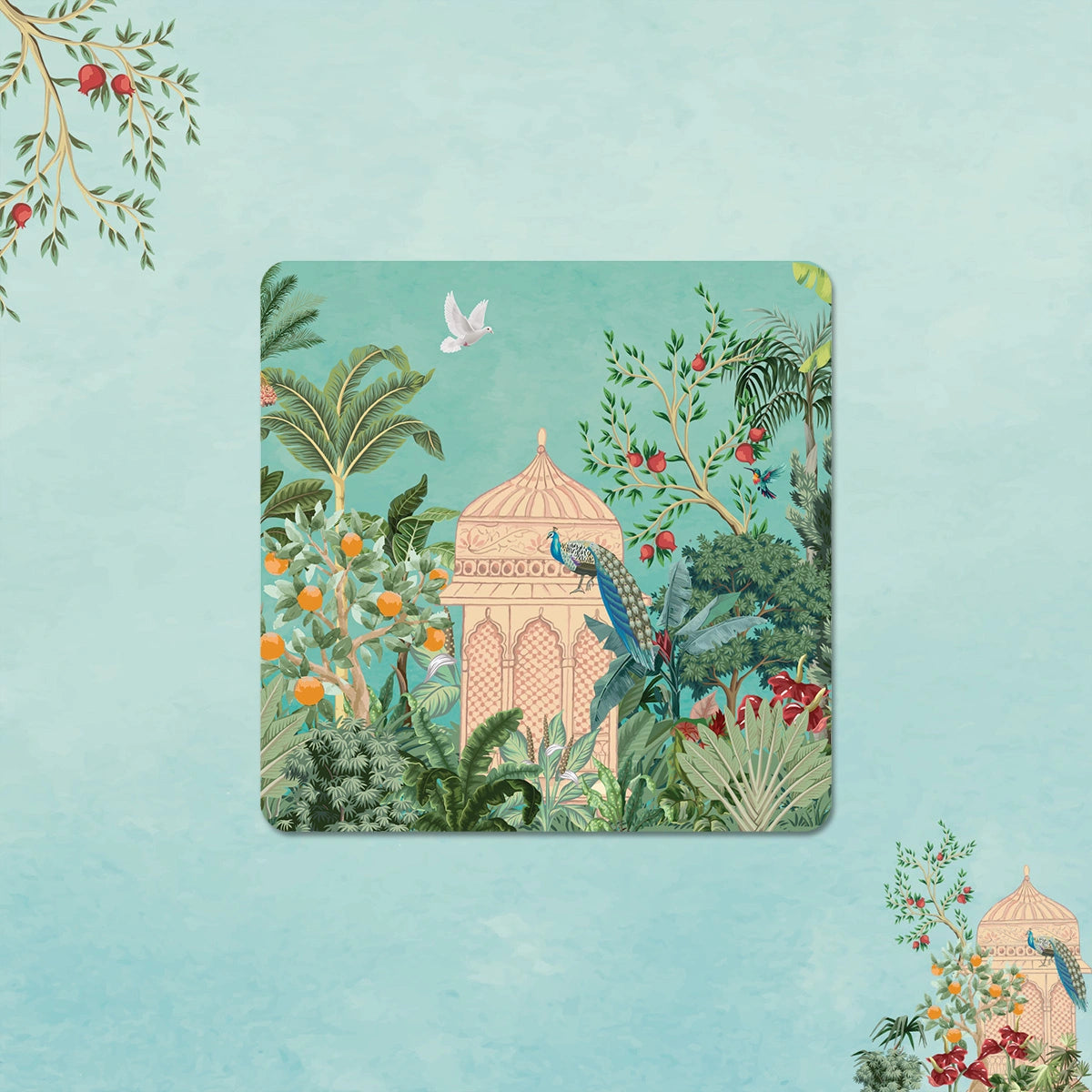 Fruity Paradise Coasters | Set of 4 with Stand