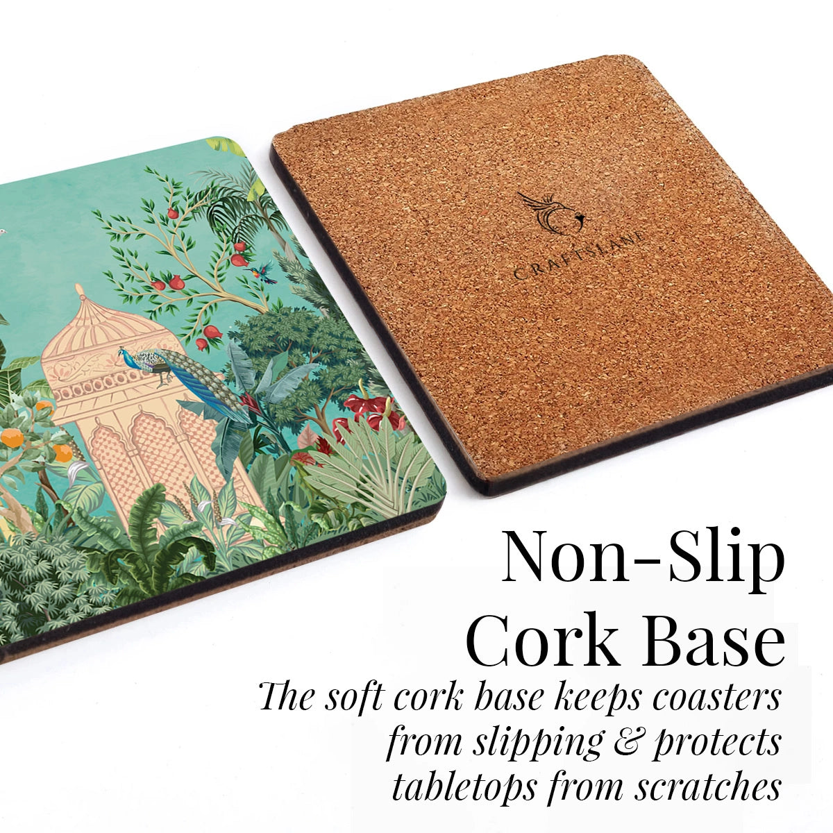 Fruity Paradise Coasters | Set of 4 with Stand