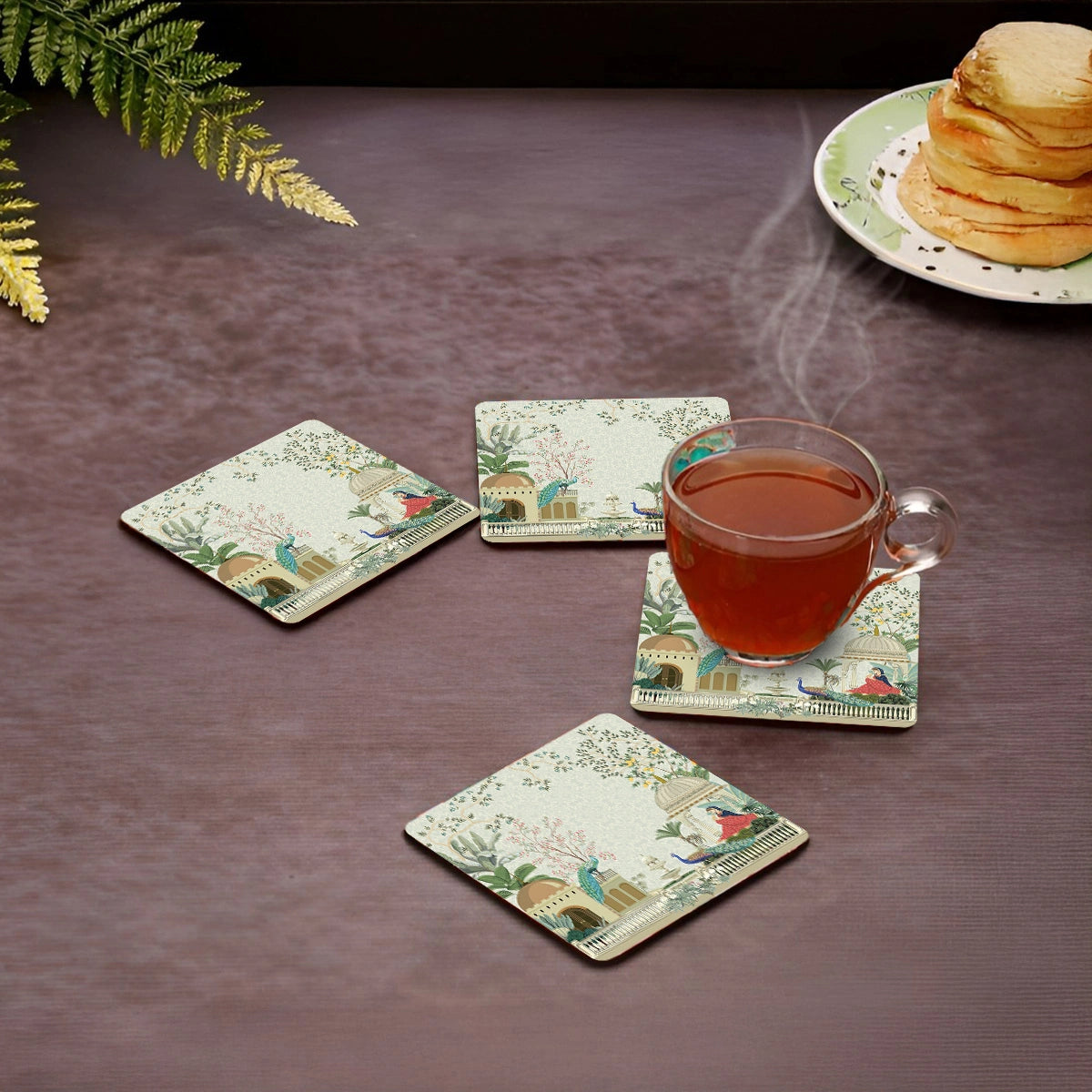Garden Princess Coasters | Set of 4 with Stand