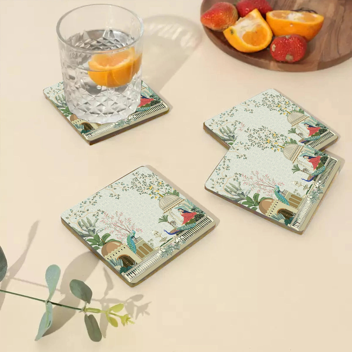 Garden Princess Coasters | Set of 4 with Stand