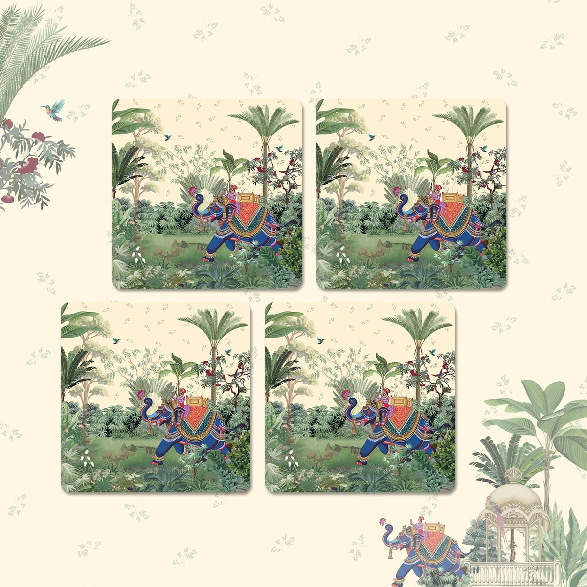 Majestic Tranquility Coasters | Set of 4 with Stand
