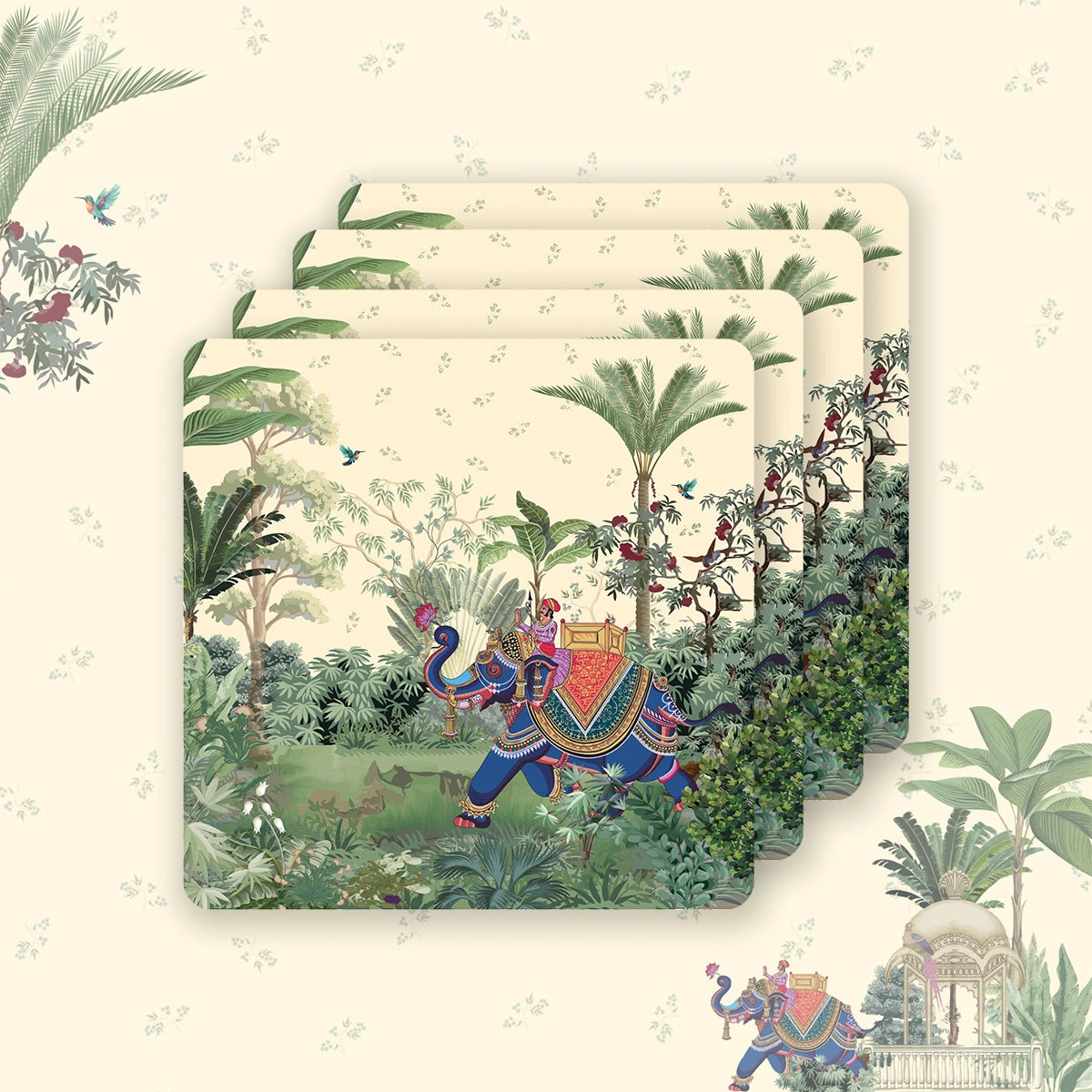 Majestic Tranquility Coasters | Set of 4 with Stand