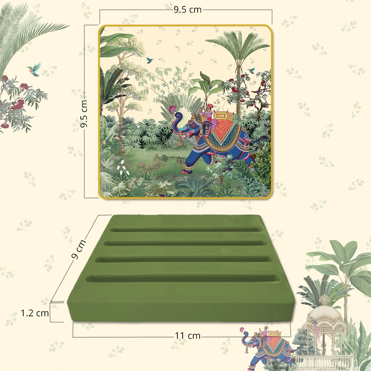 Majestic Tranquility Coasters | Set of 4 with Stand