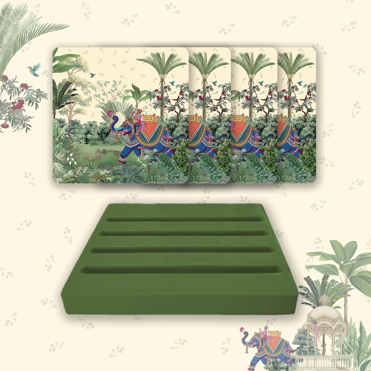 Majestic Tranquility Coasters | Set of 4 with Stand