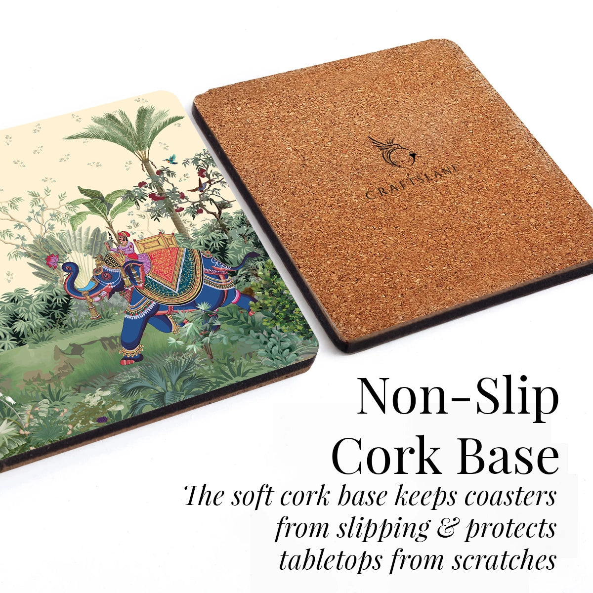 Majestic Tranquility Coasters | Set of 4 with Stand