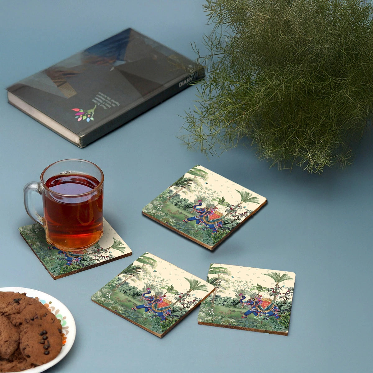 Majestic Tranquility Coasters | Set of 4 with Stand