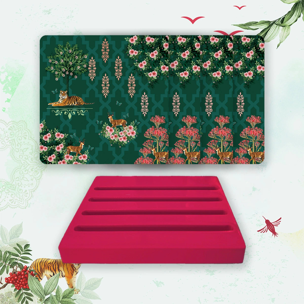 Magnificent Nature Coasters | Set of 4 with Stand