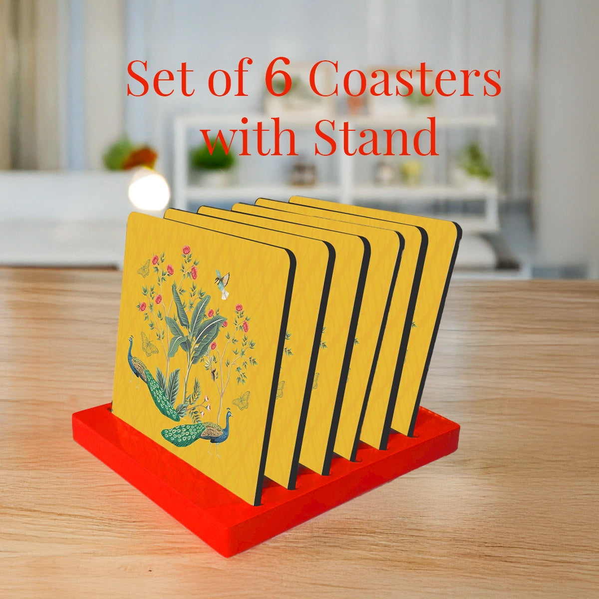 Dancing in the Garden Coasters | Set of 6 with Stand