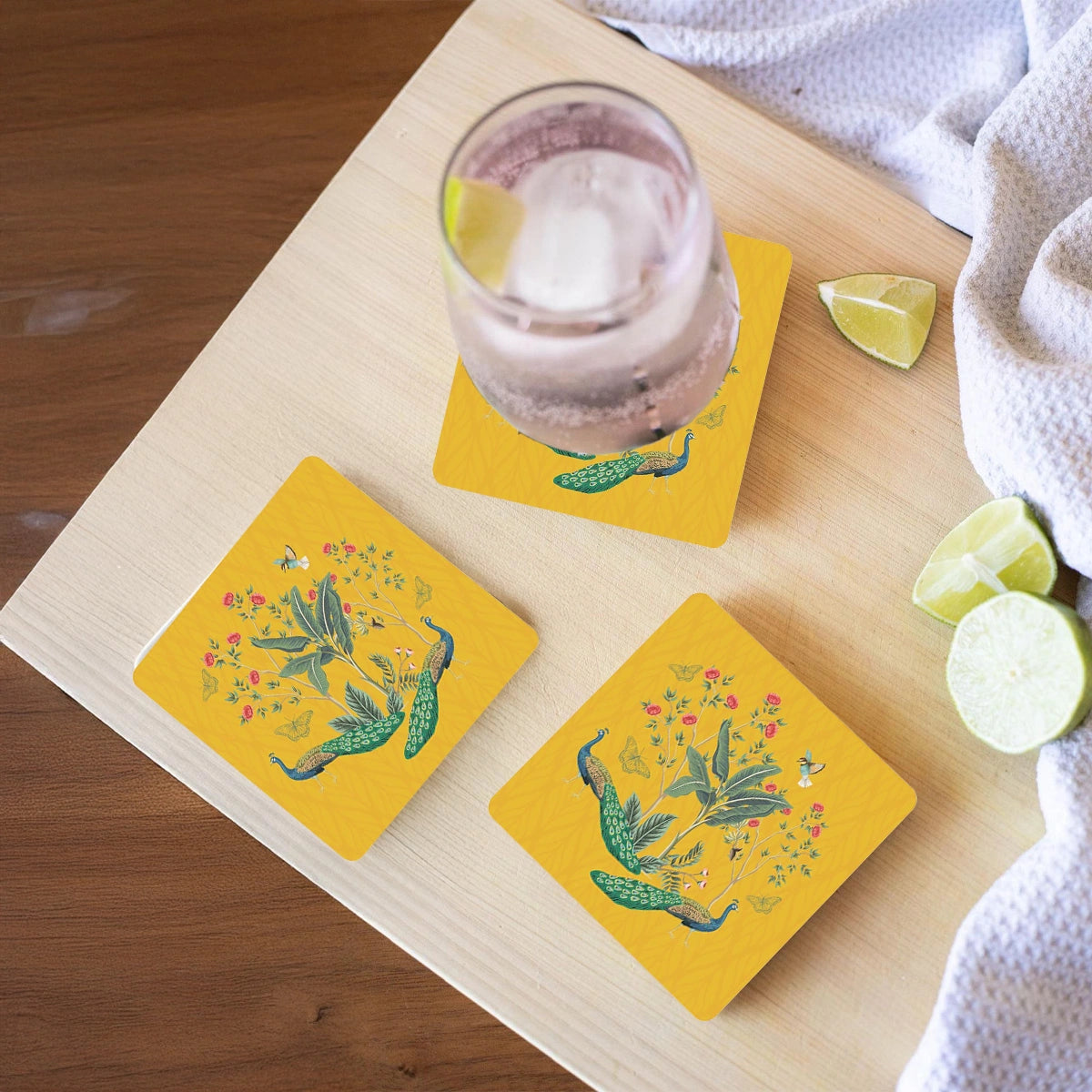 Dancing in the Garden Coasters | Set of 6 with Stand