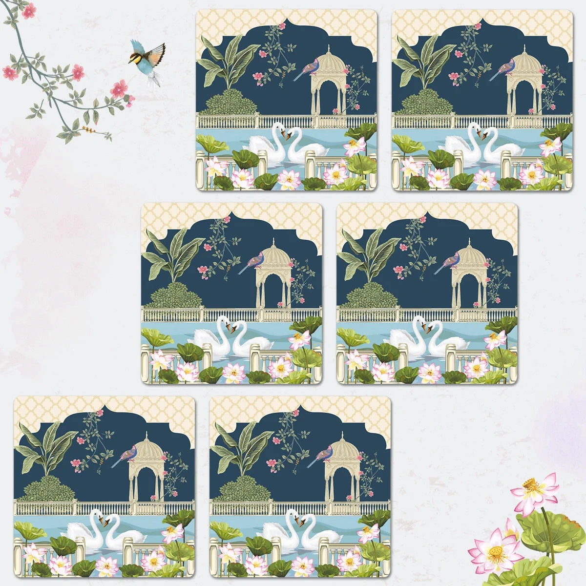 Hans Mahal Coasters | Table Coaster Set of 6