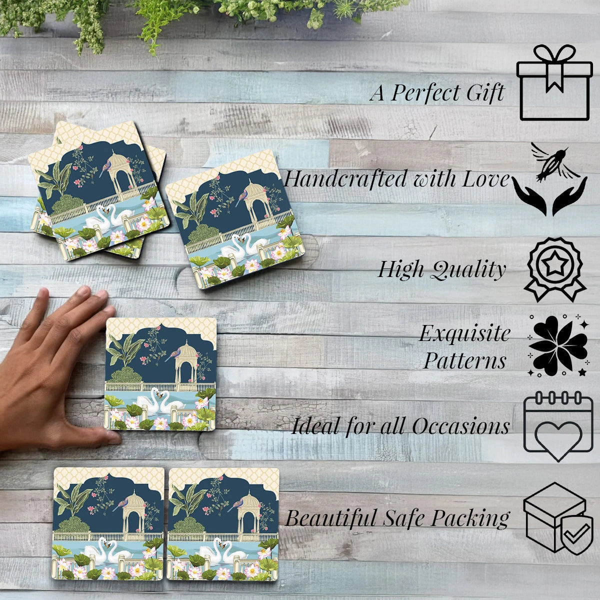 Hans Mahal Coasters | Table Coaster Set of 6