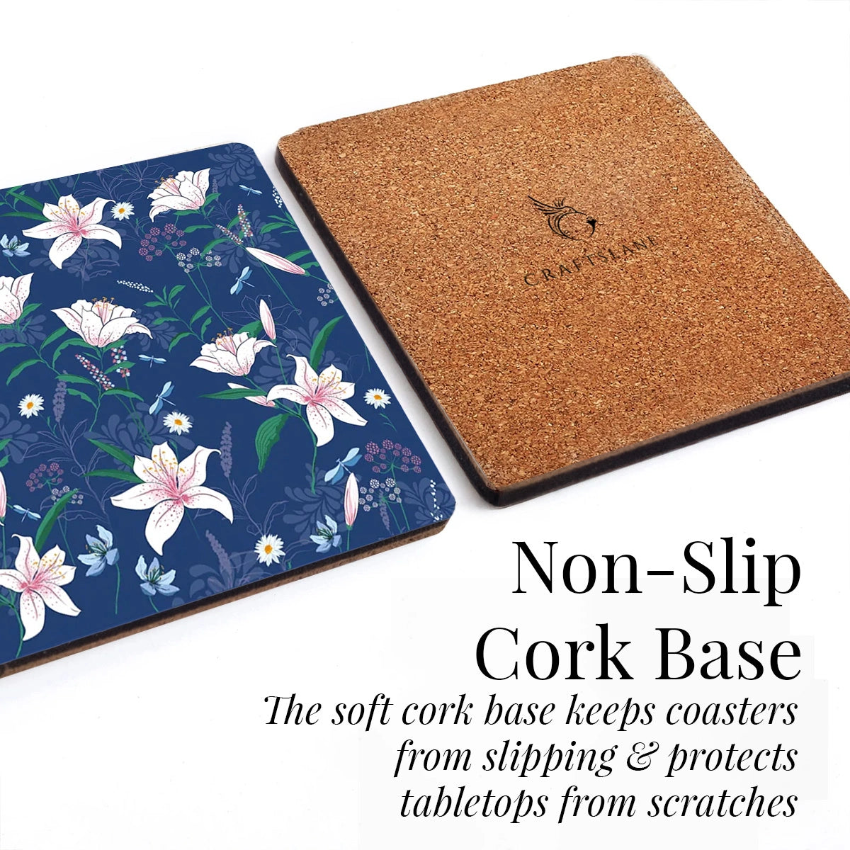 Lily in the Valley Coasters | Set of 6 with Stand