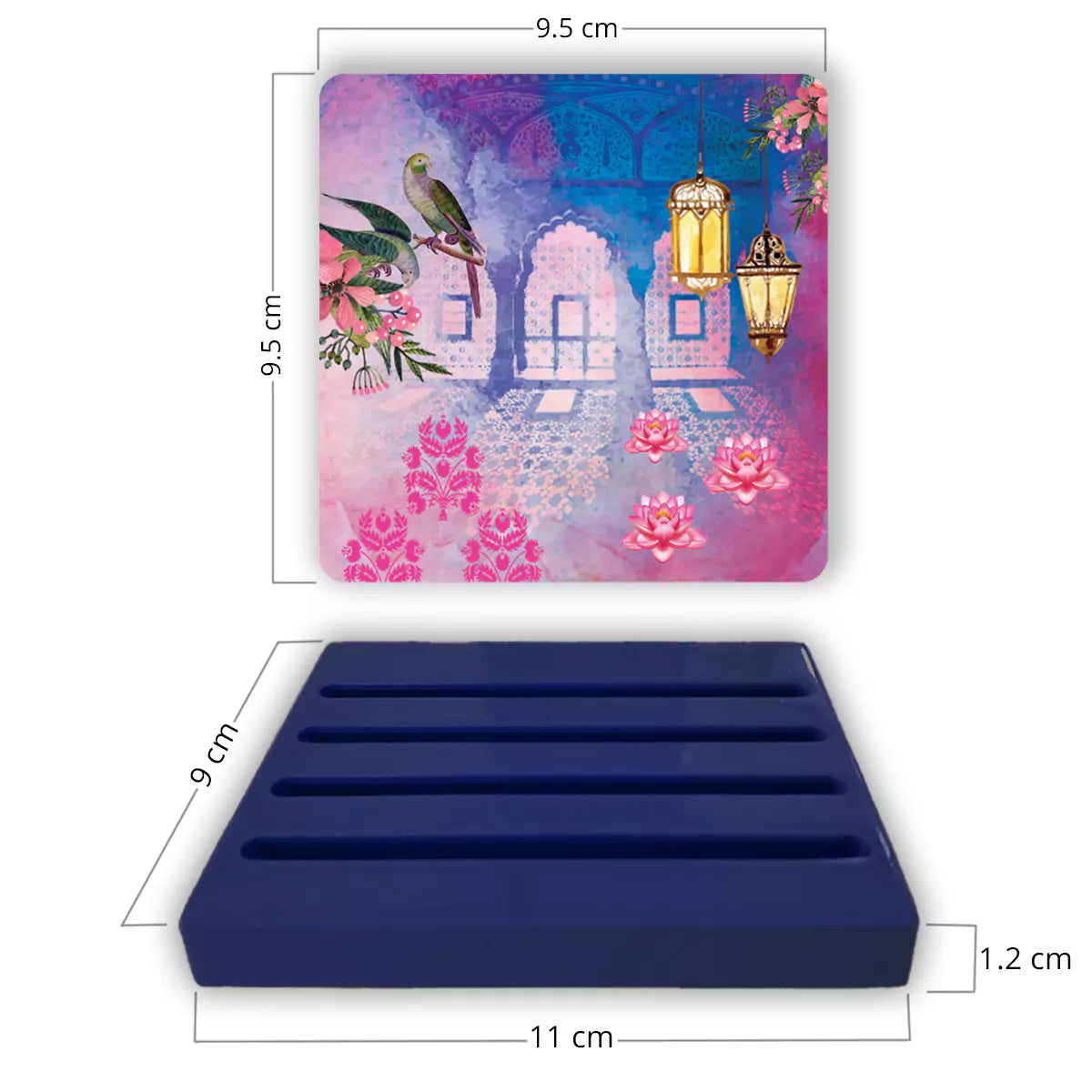 Surreal Splendor Coasters Set of 4 with Stand