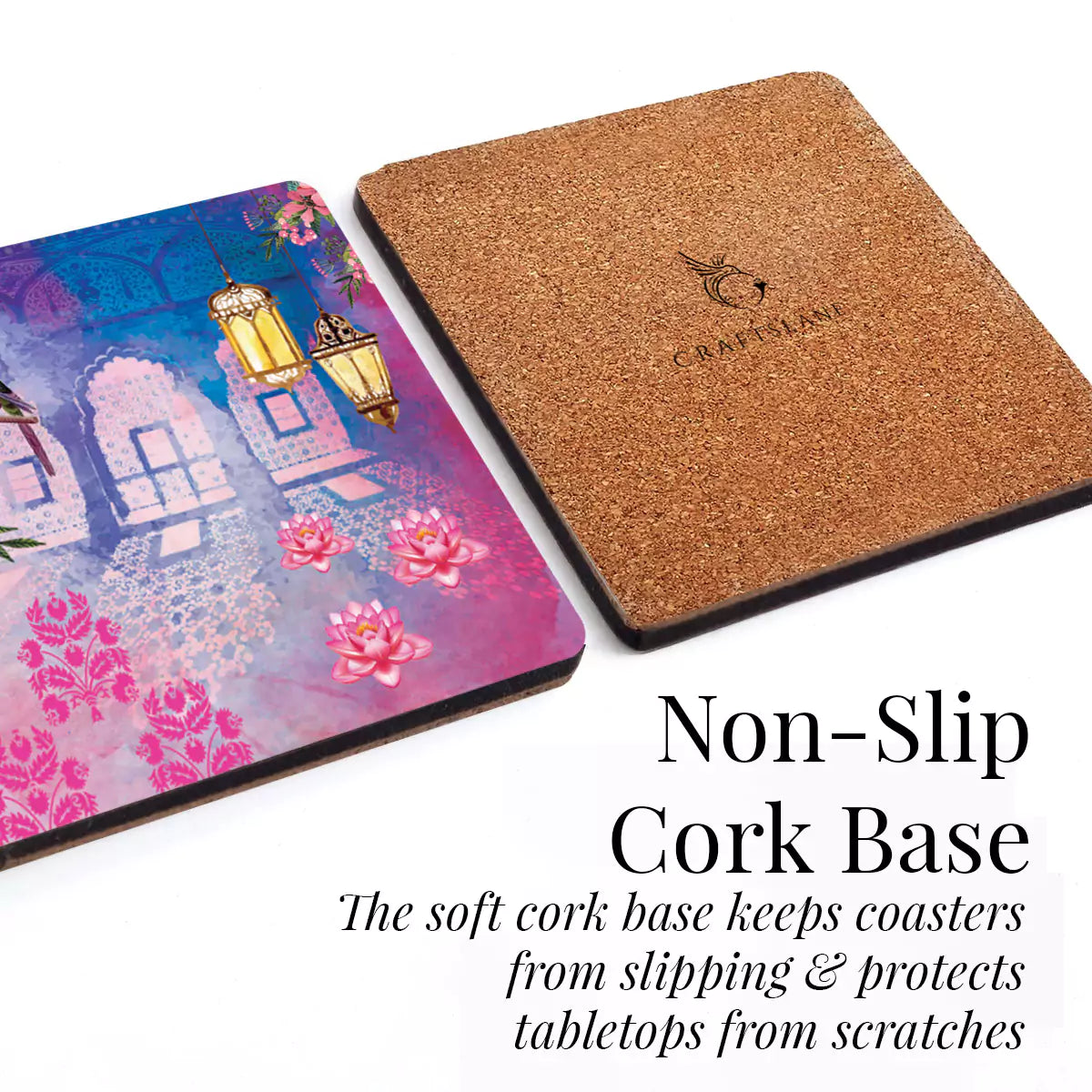 Surreal Splendor Coasters Set of 4 with Stand