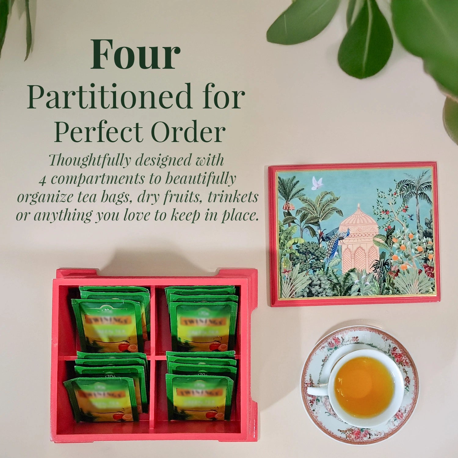 Fruity Paradise Tea Chest with 4 Partitions