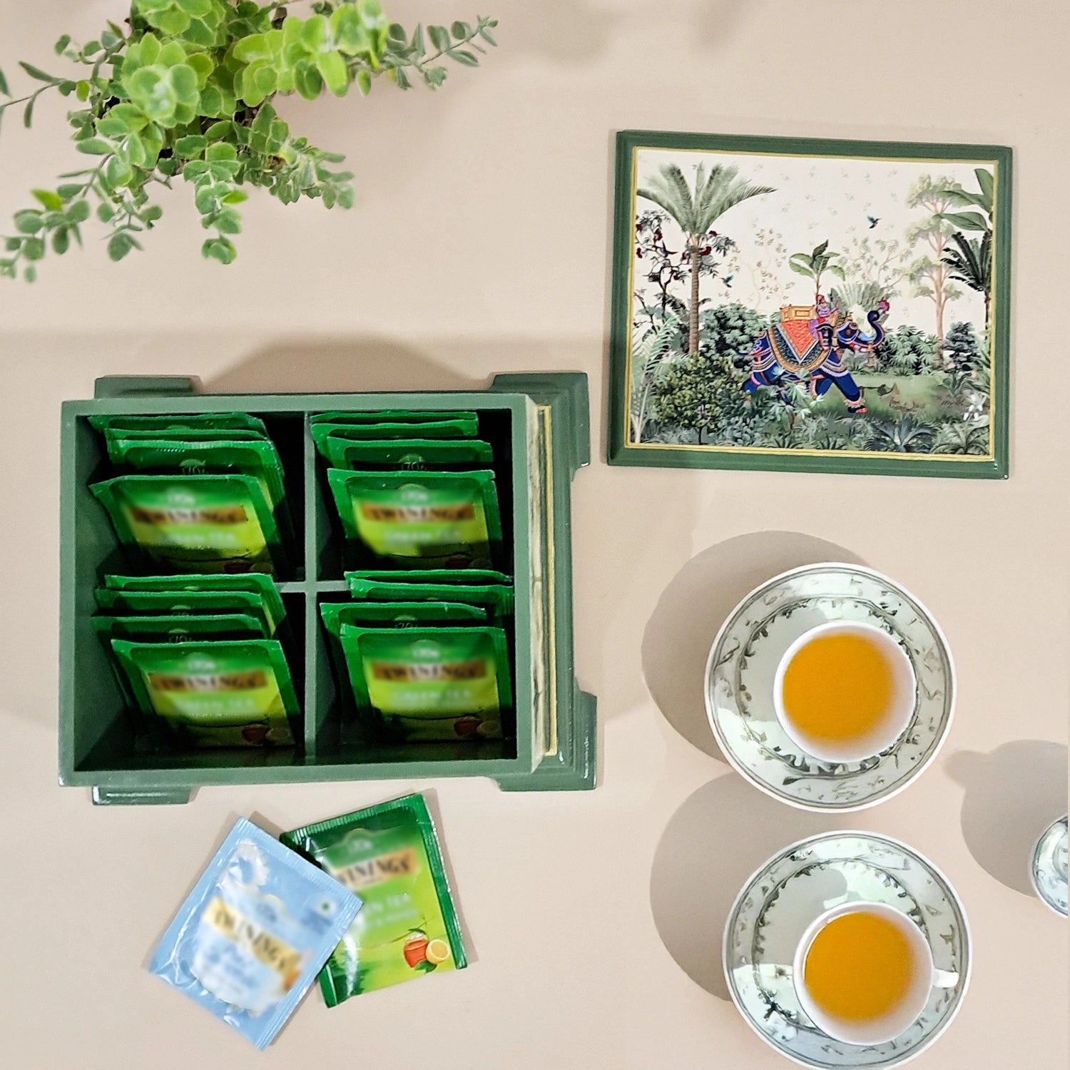 Majestic Tranquility Tea Chest with 4 Partitions