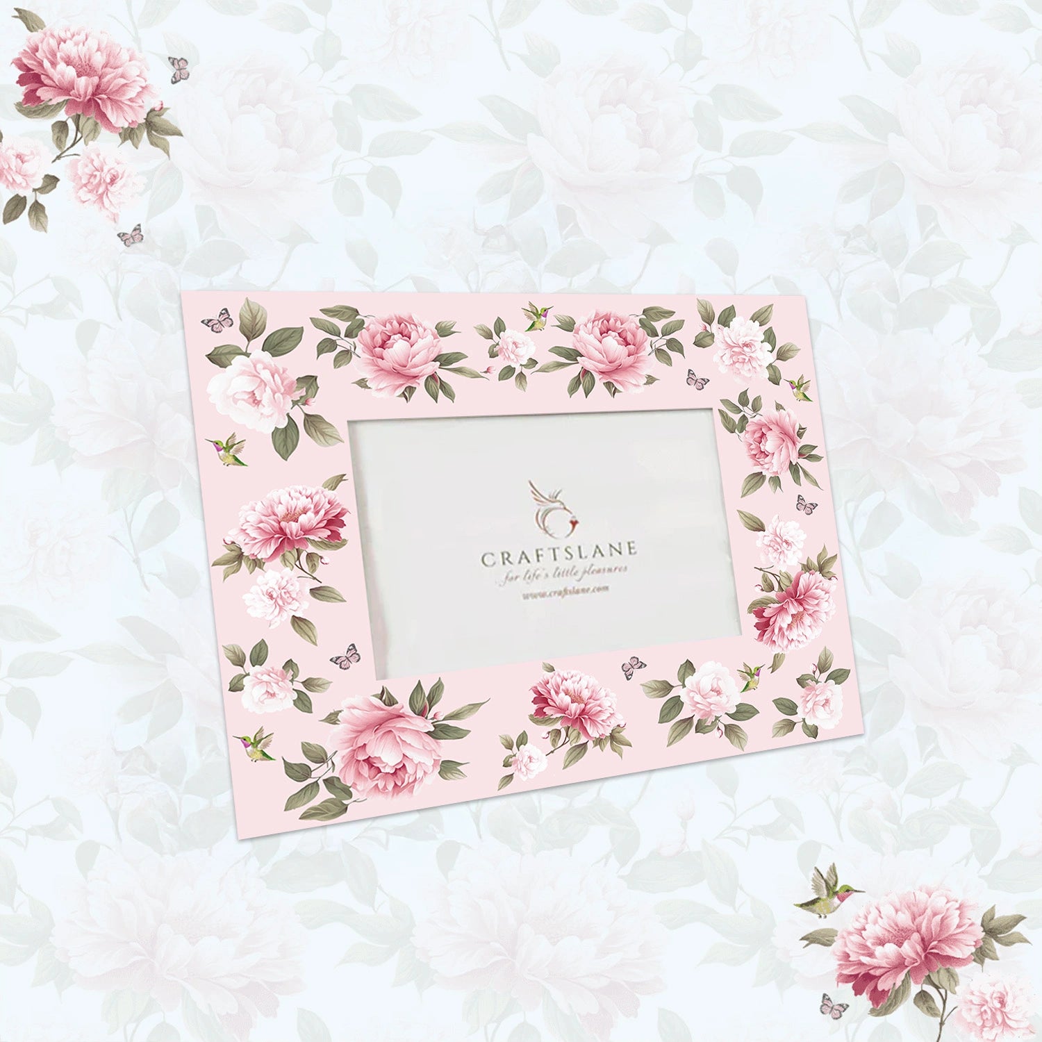 Pink Peonies Photo Frames 11" x 9"